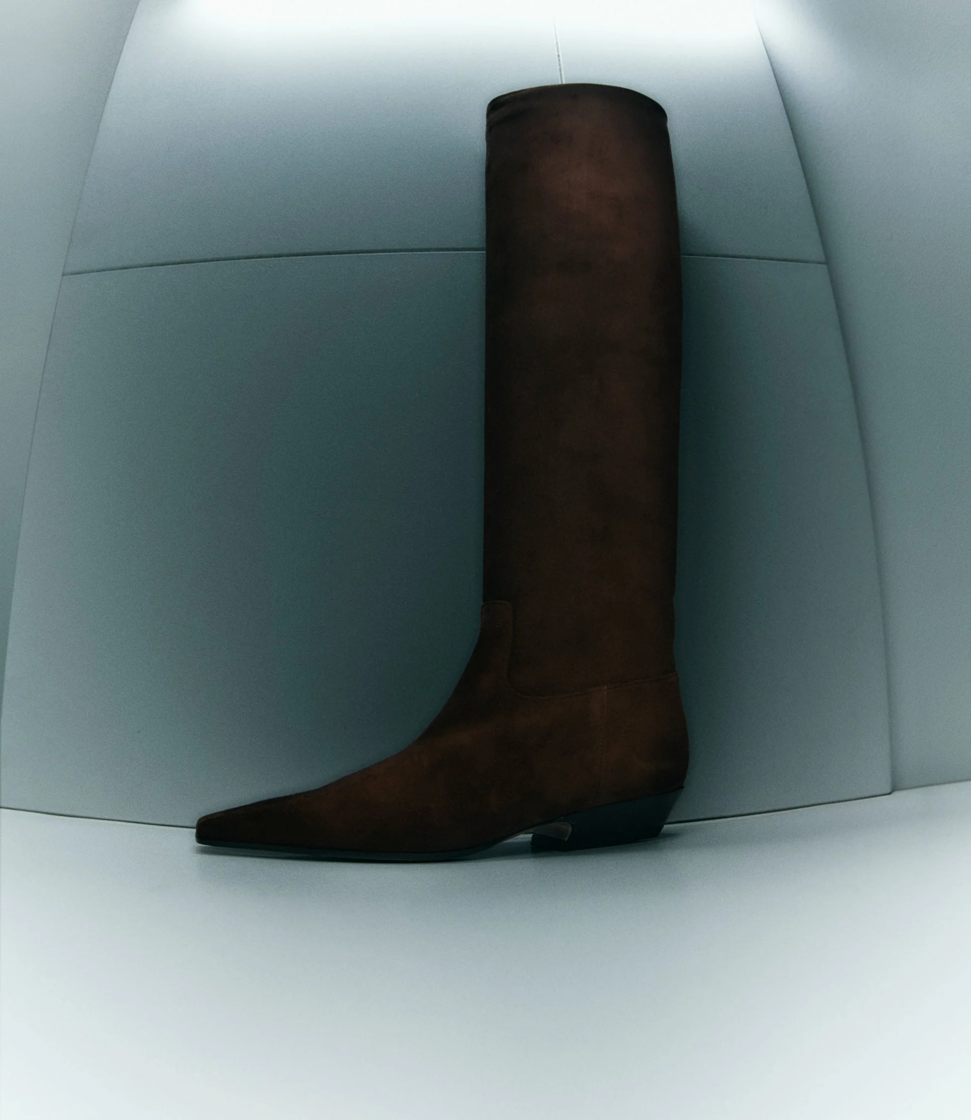 Khaite - Marfa Knee - High Boot in Coffee Suede - Image 6