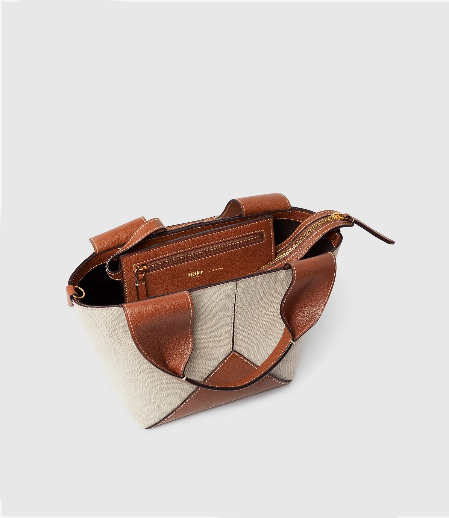 Metier - Market Mini Natural Linen with Cognac - Image 3