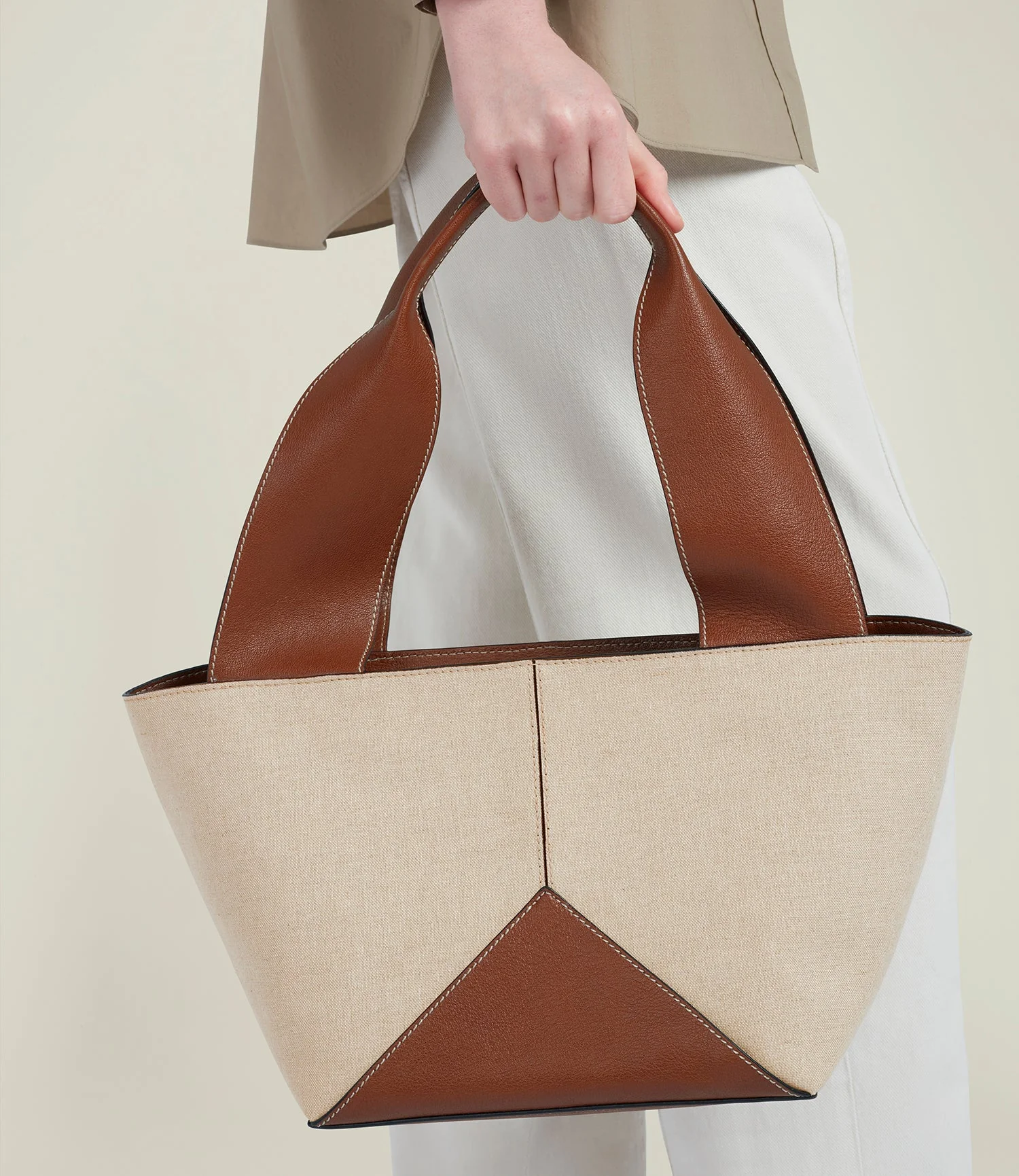 Metier - Market Small Natural Linen With Buffalo Cognac - Image 5