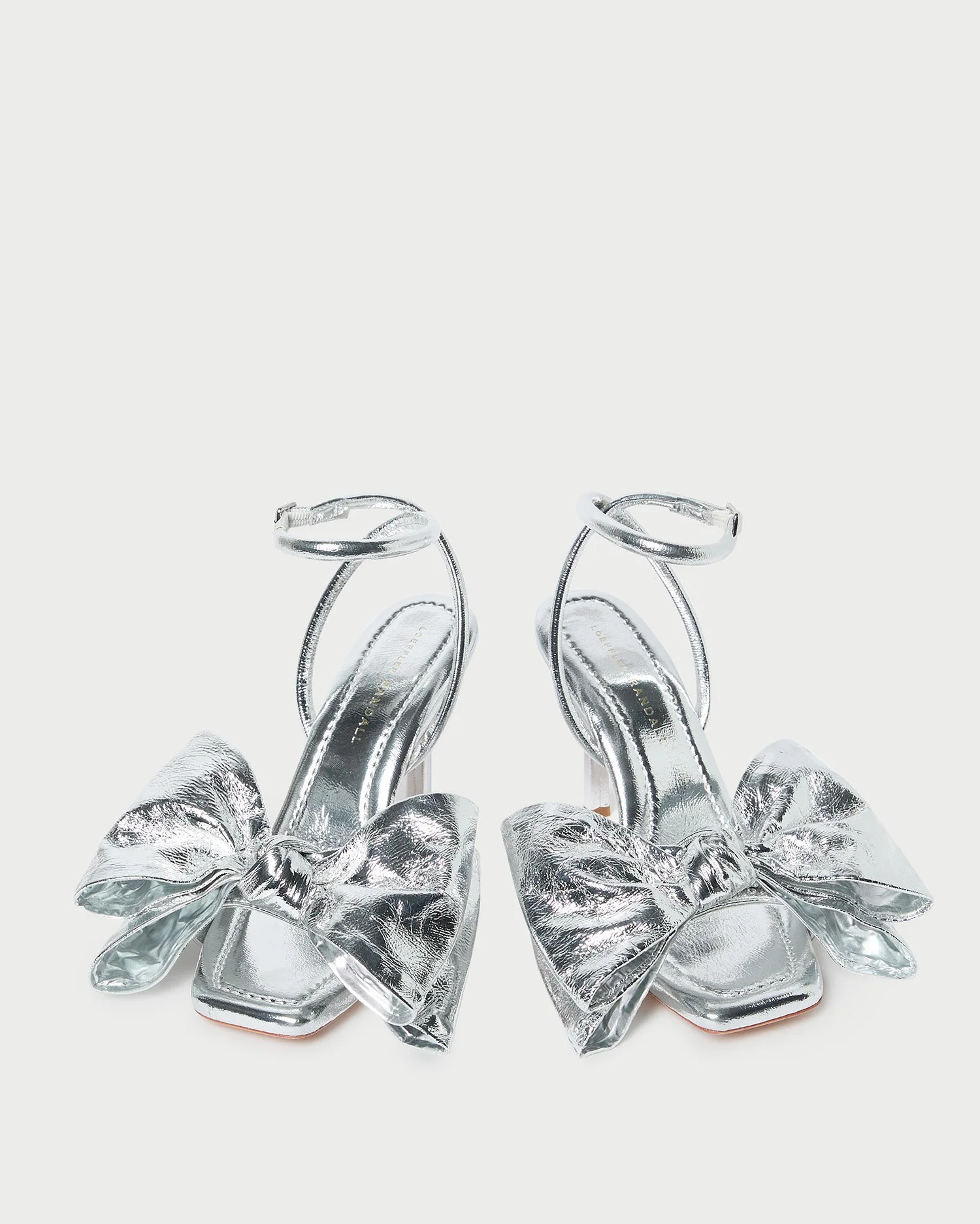 Loeffler Randall - Marlena Silver Leather Bow Sandal - Image 3