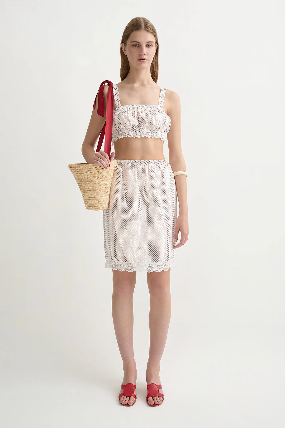 Posse - MARLOWE TOP - CREAM & RED POLKA DOT - Image 2