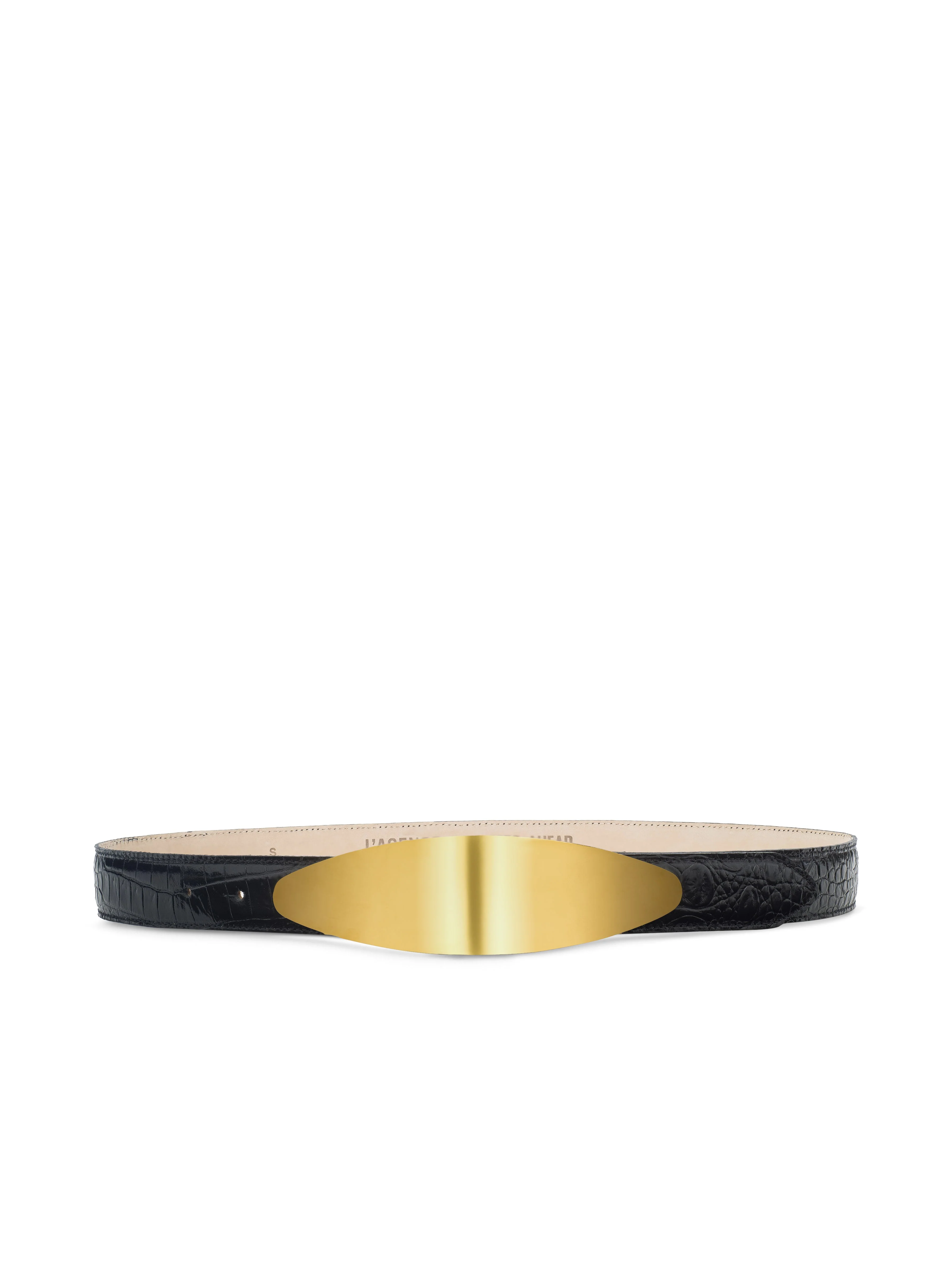 L'AGENCE - Maroux Croc - Embossed Leather Belt - Image 6