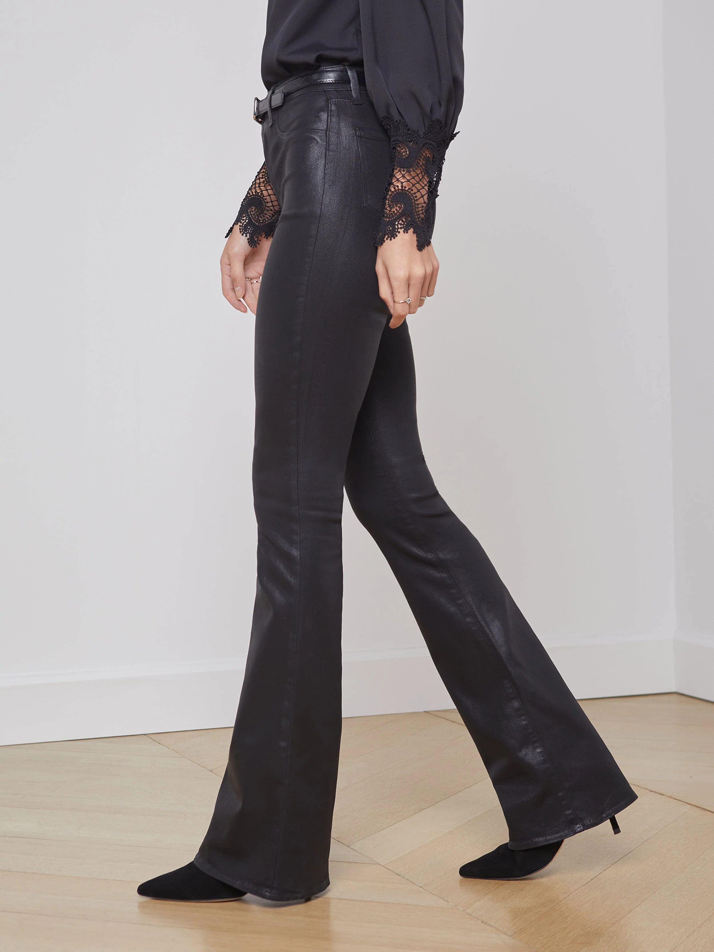L'AGENCE - Marty Coated Flare Jean - Image 3