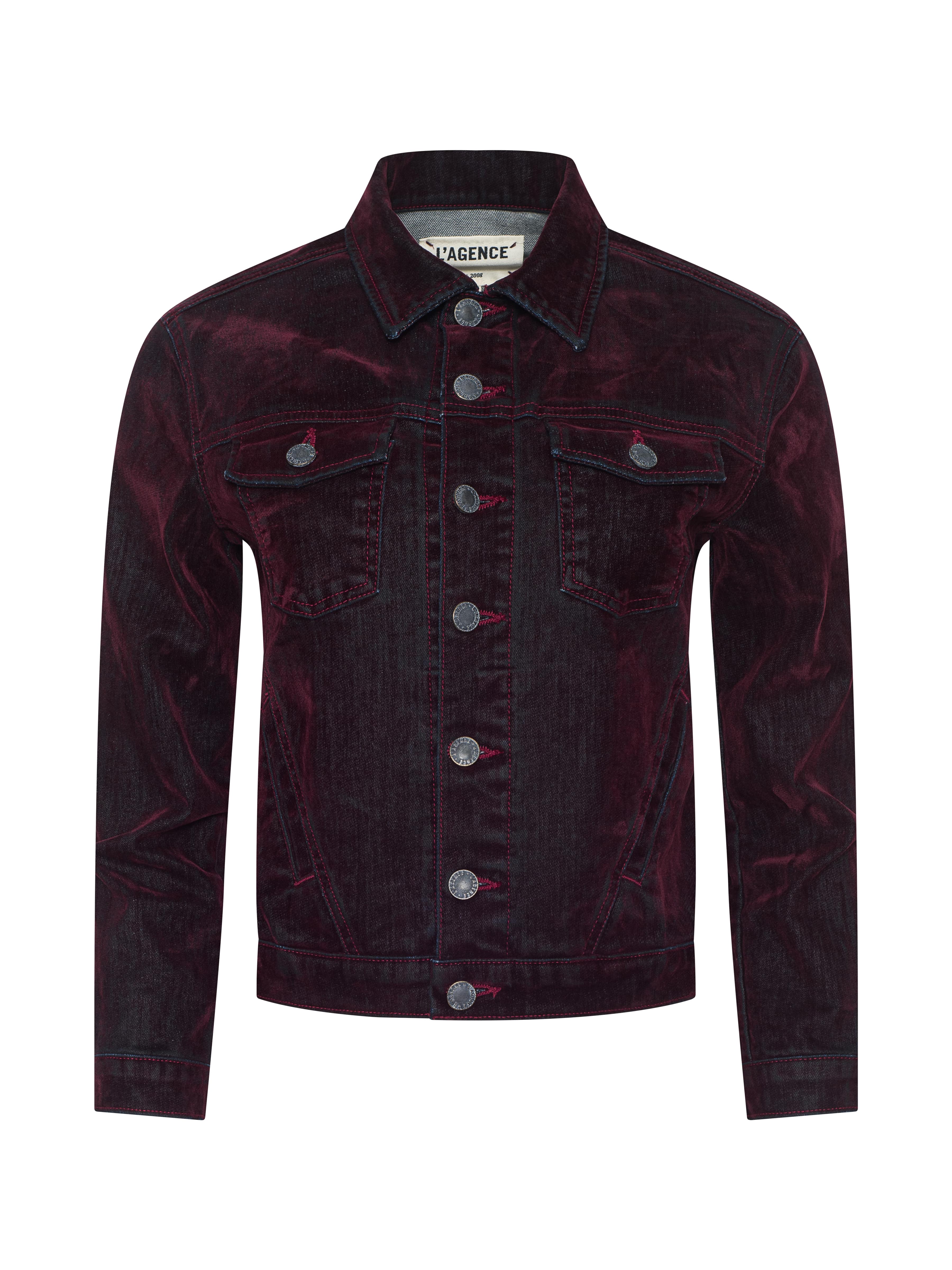 L'AGENCE - Maven Flocked Jean Jacket - Image 6