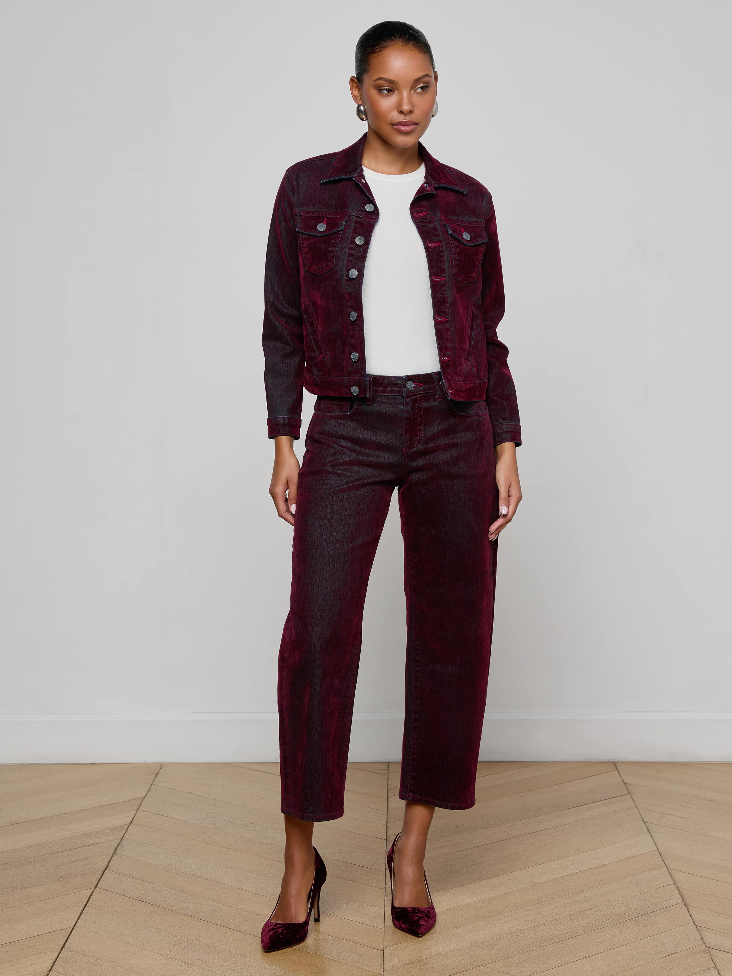L'AGENCE - Maven Flocked Jean Jacket - Image 9