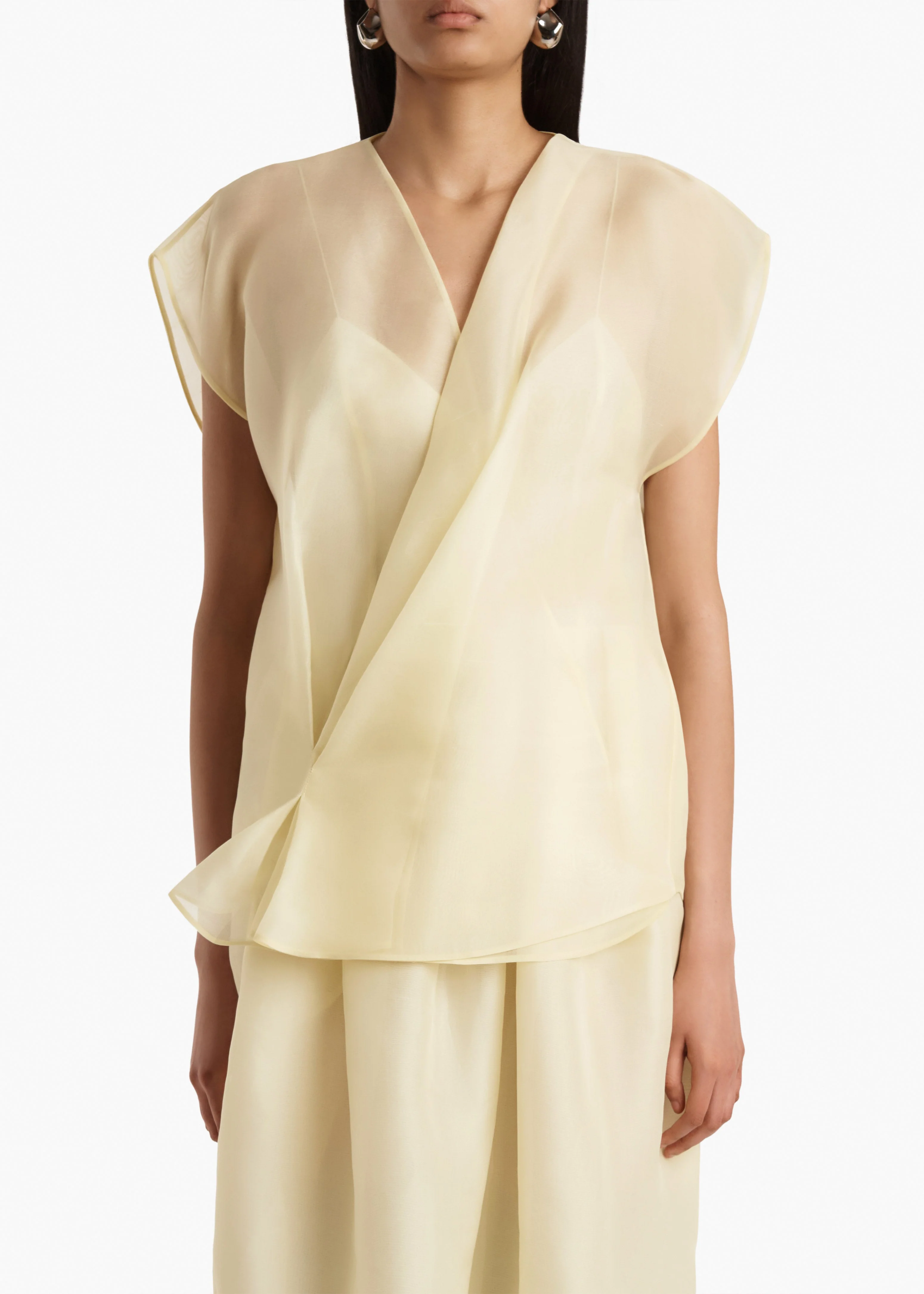 Khaite - Mer Top in Pale Yellow - Image 3