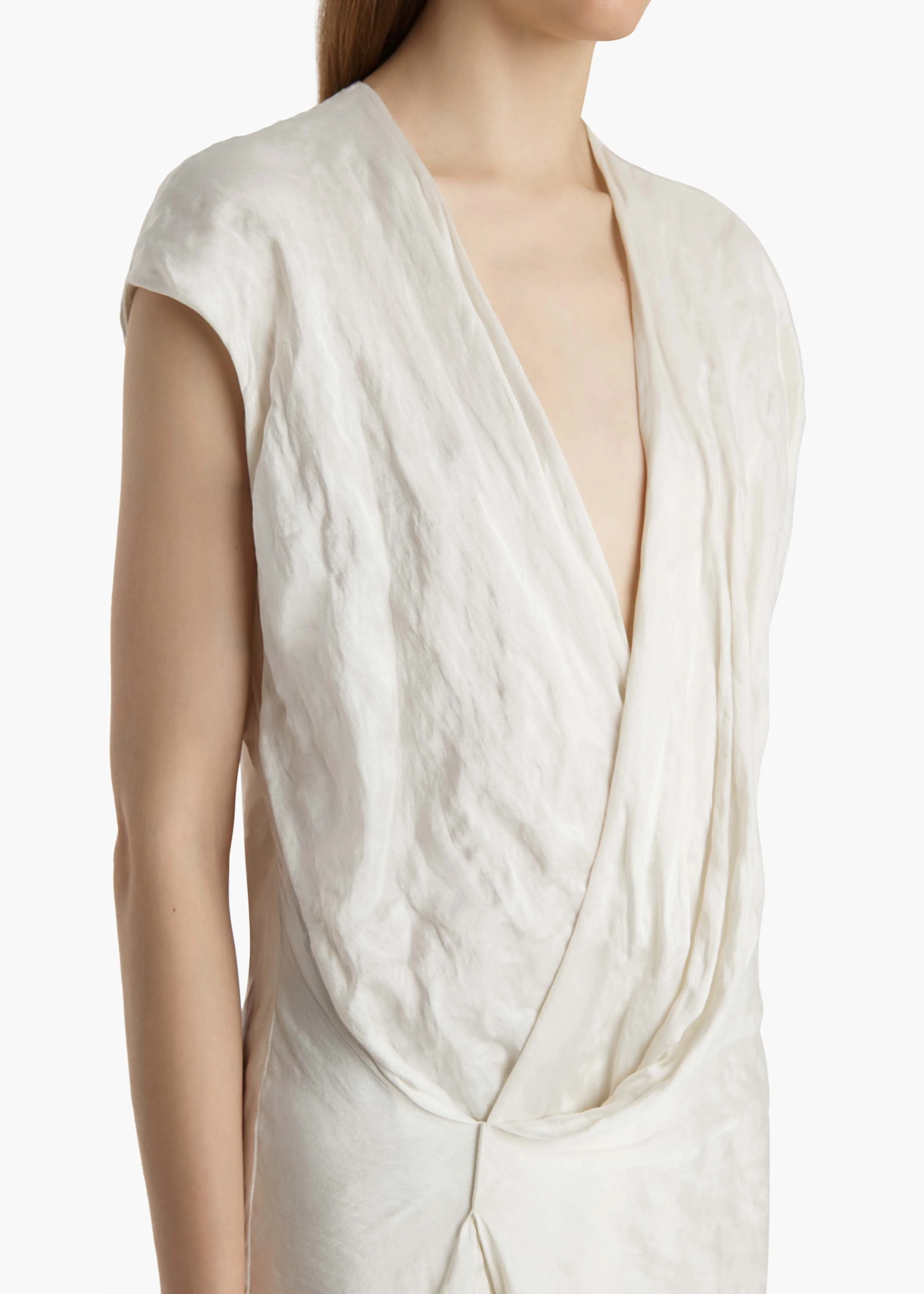 Khaite - Merith Dress in Chalk - Image 5