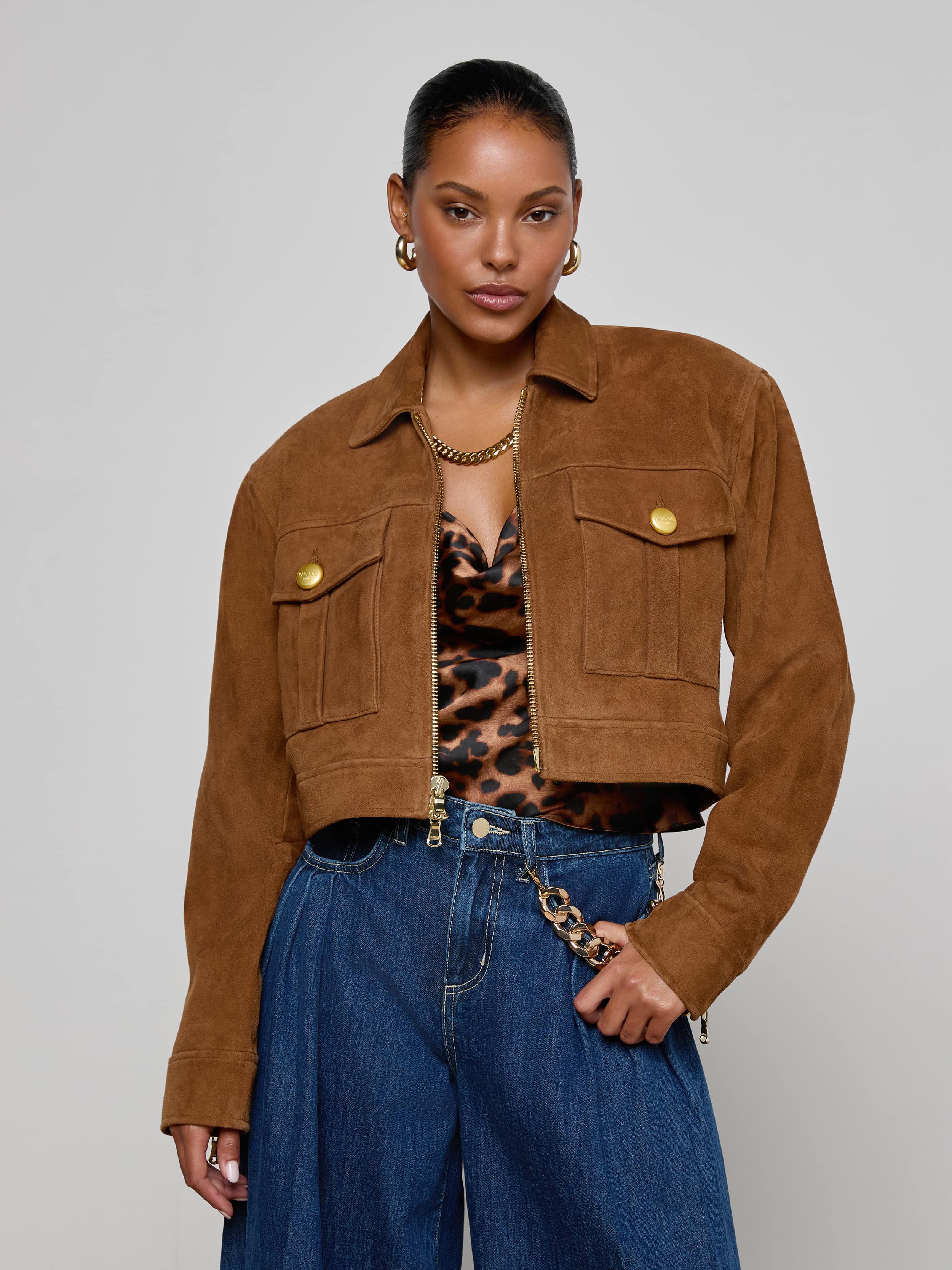 L'AGENCE - Micah Oversized Suede Jacket - Image 10