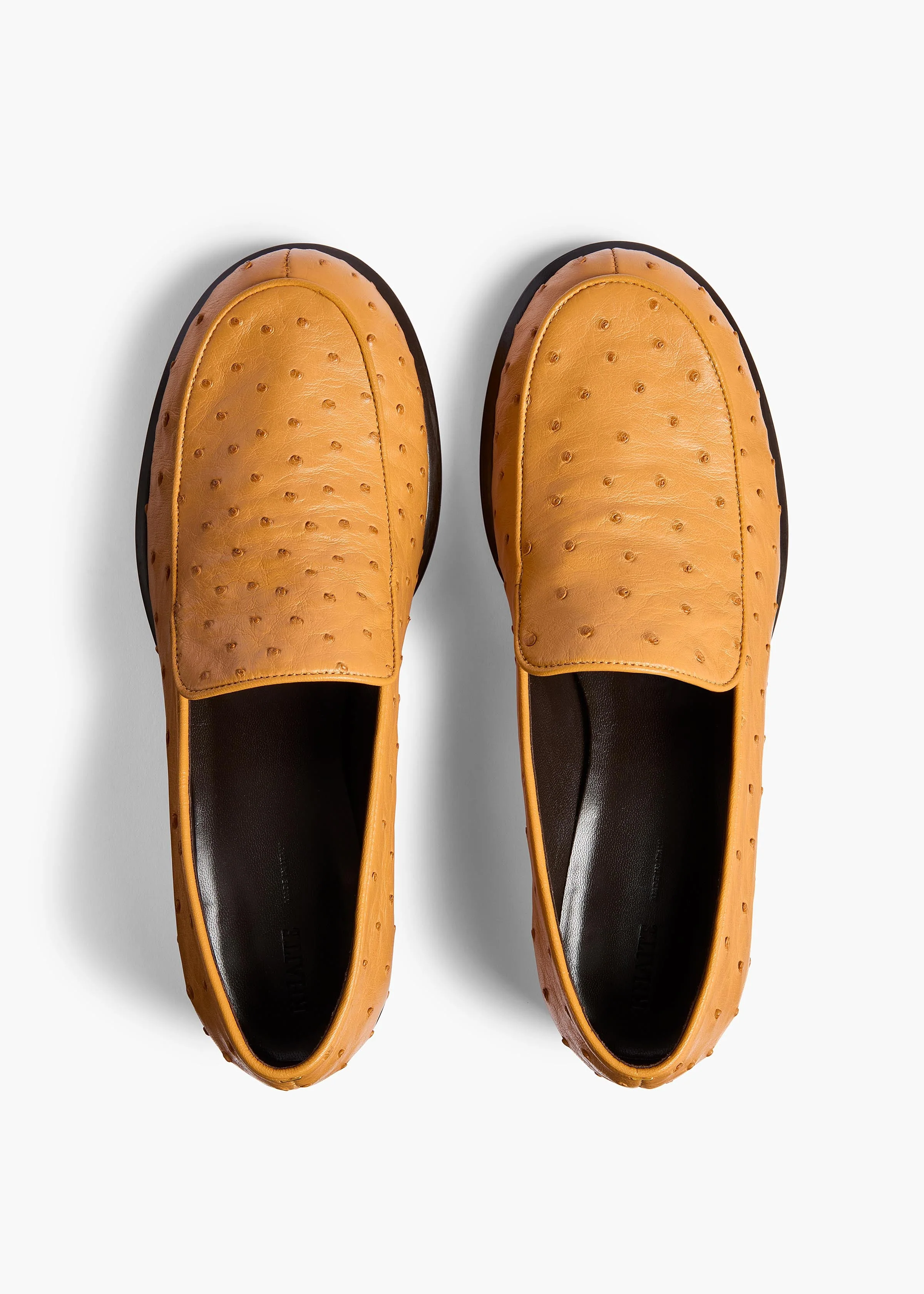 Khaite - Miles Loafer in Chestnut Ostrich - Image 3