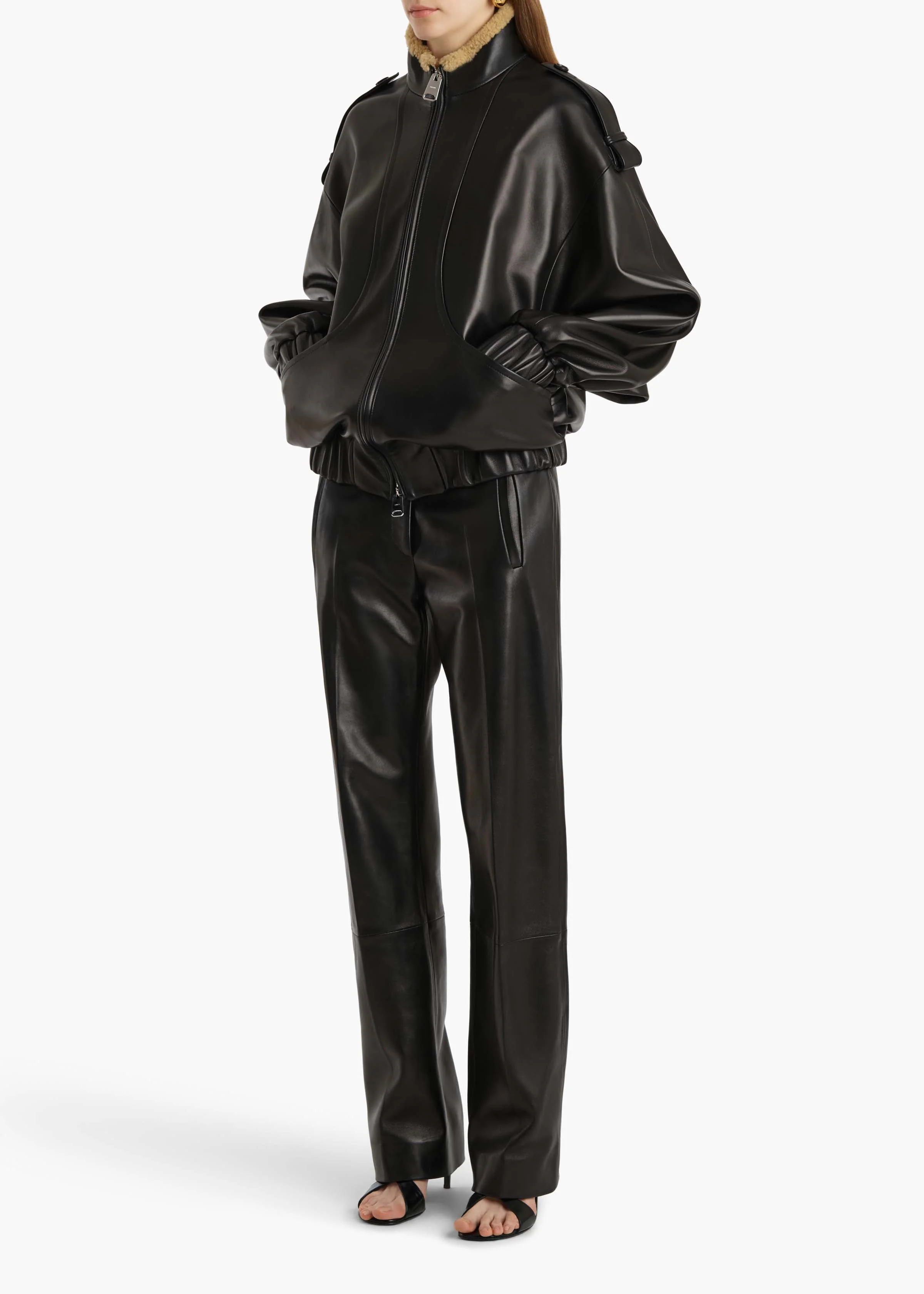 Khaite - Miles Pant in Black Leather - Image 10