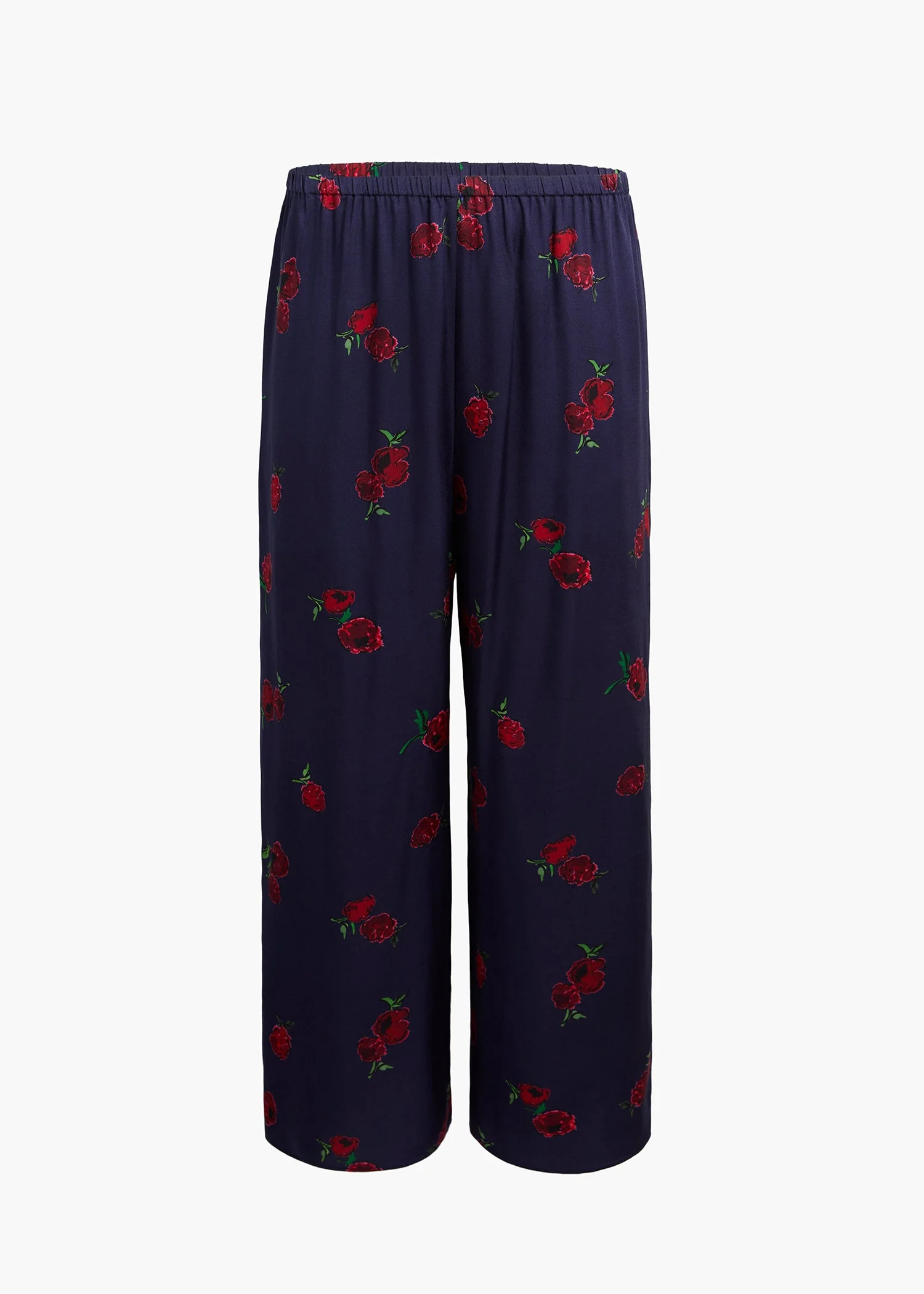 Khaite - Mindy Pant in Amethyst with Raspberry Print