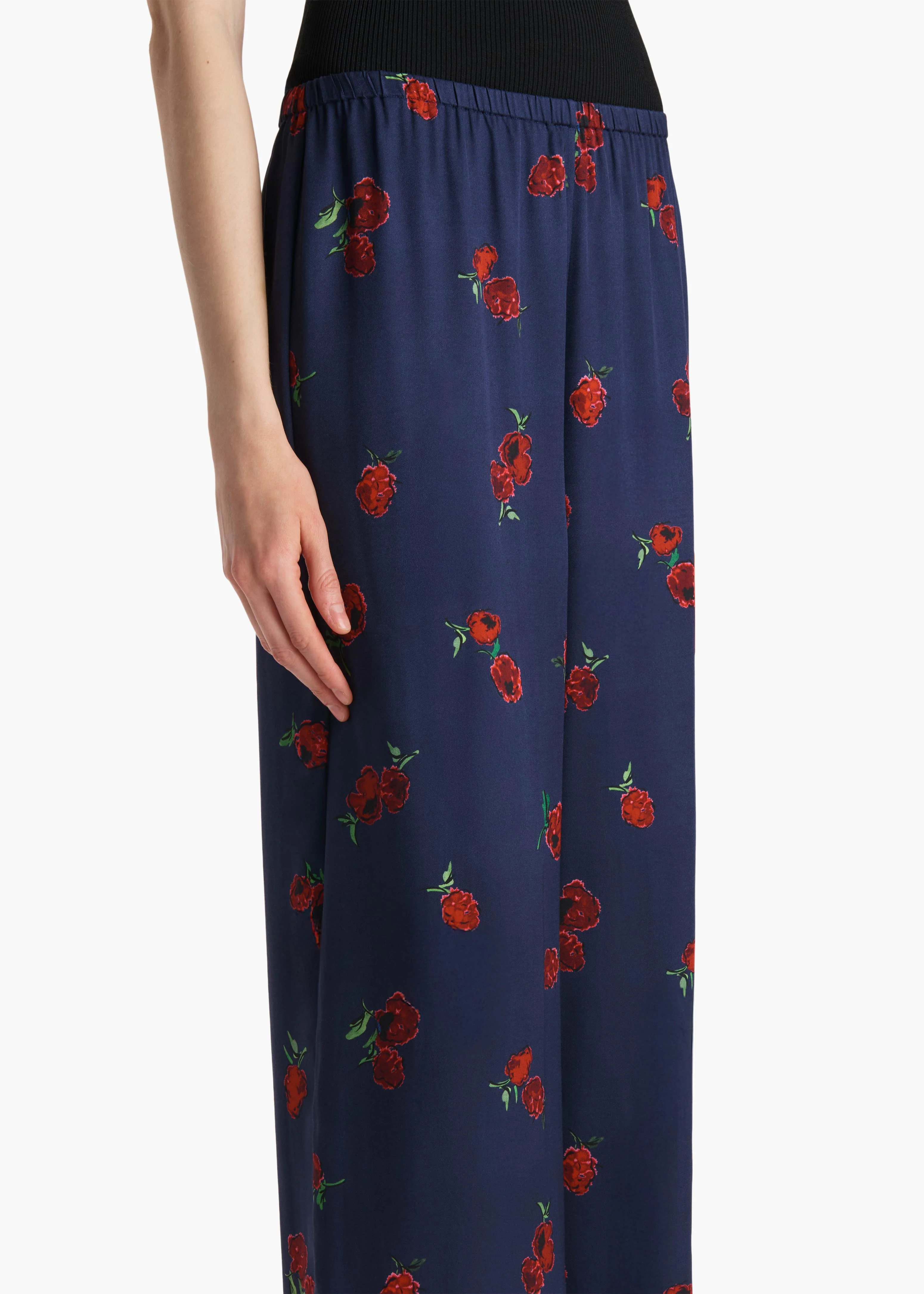 Khaite - Mindy Pant in Amethyst with Raspberry Print - Image 12
