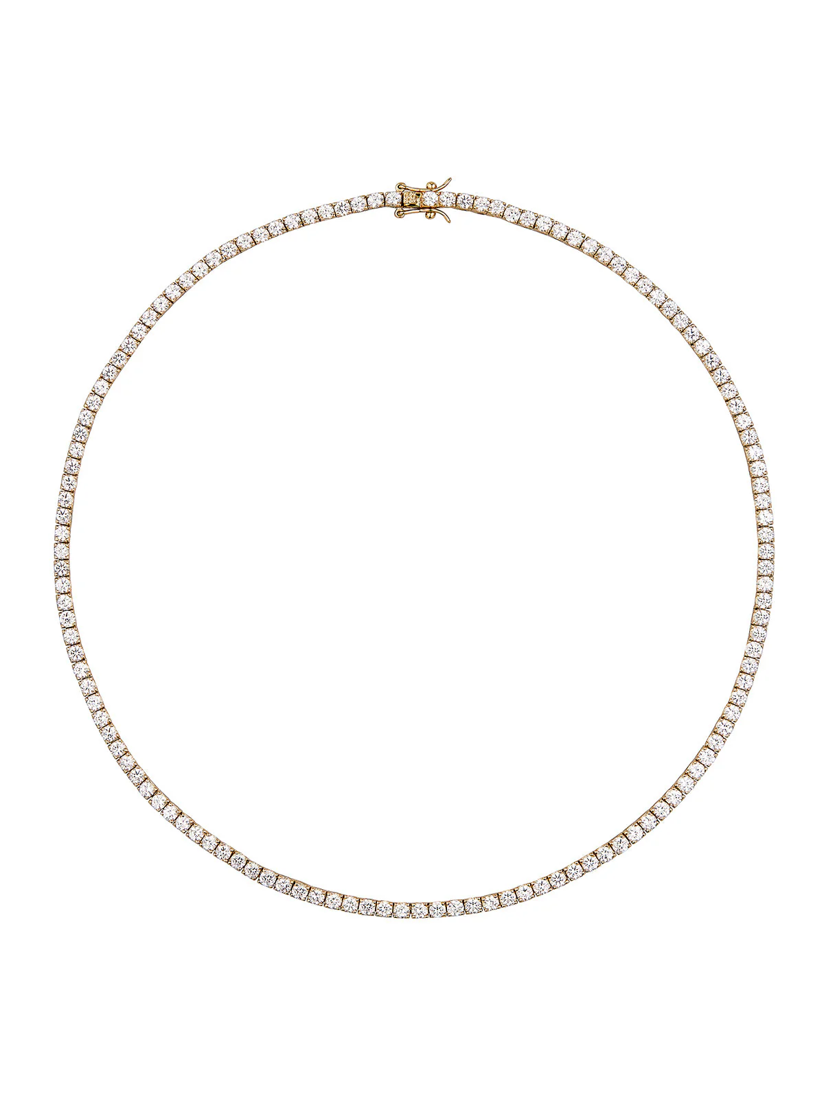 Dorsey - MOSS RIVIÈRE NECKLACE IN 3MM LAB WHITE SAPPHIRE