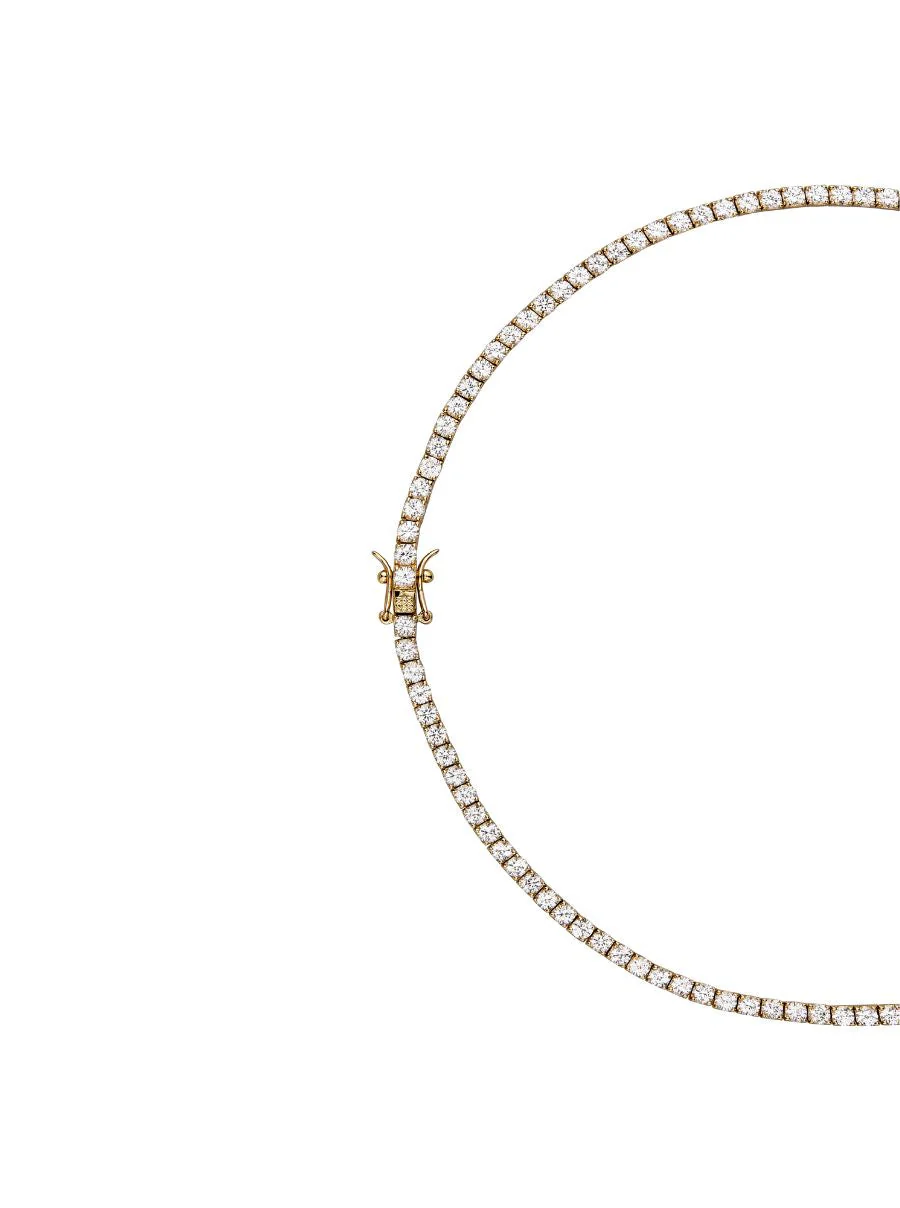 Dorsey - MOSS RIVIÈRE NECKLACE IN 3MM LAB WHITE SAPPHIRE - Image 2
