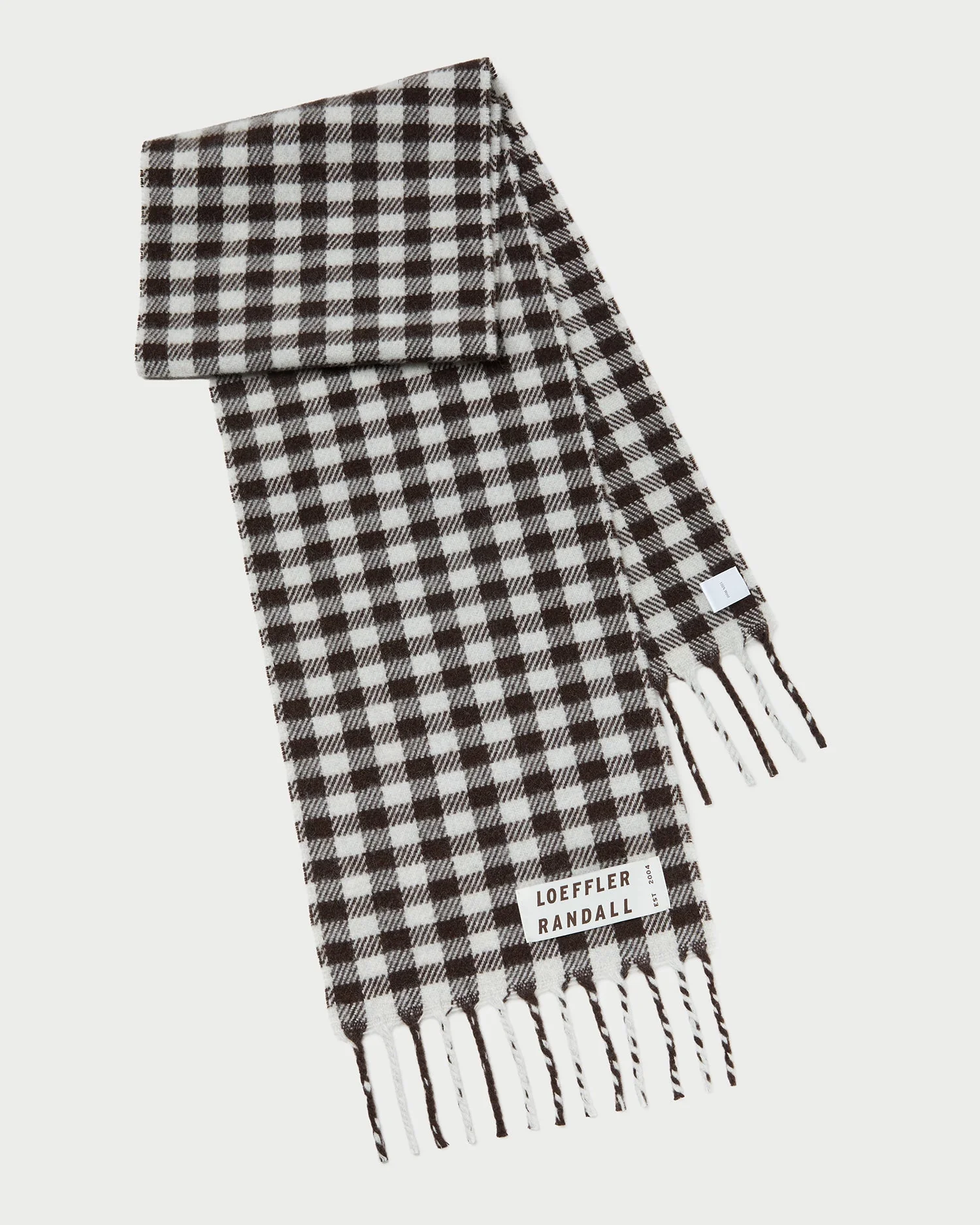 Loeffler Randall - Nara Brown/Grey Gingham Scarf - Image 2