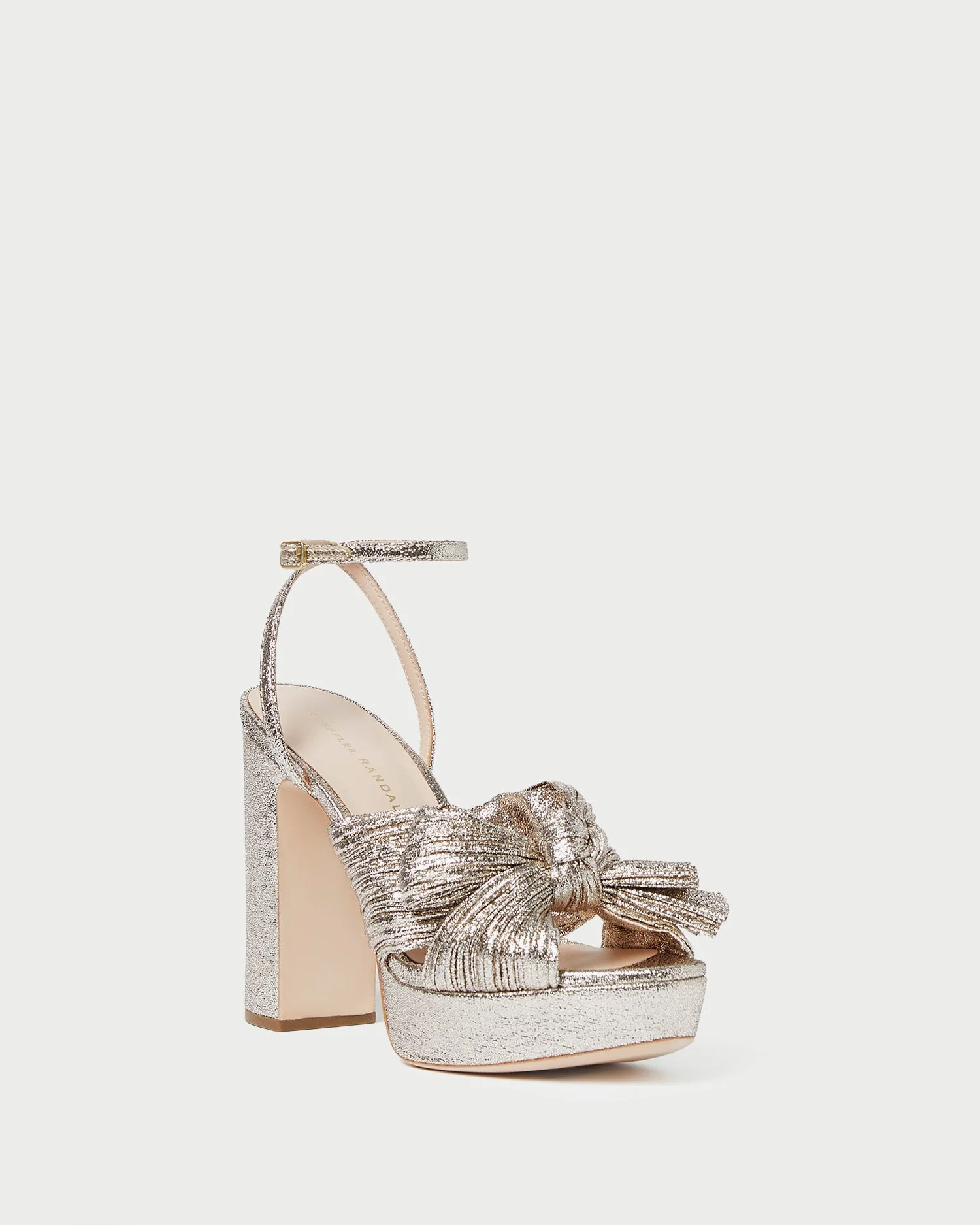 Loeffler Randall - Natalia Champagne Platform Bow Heel