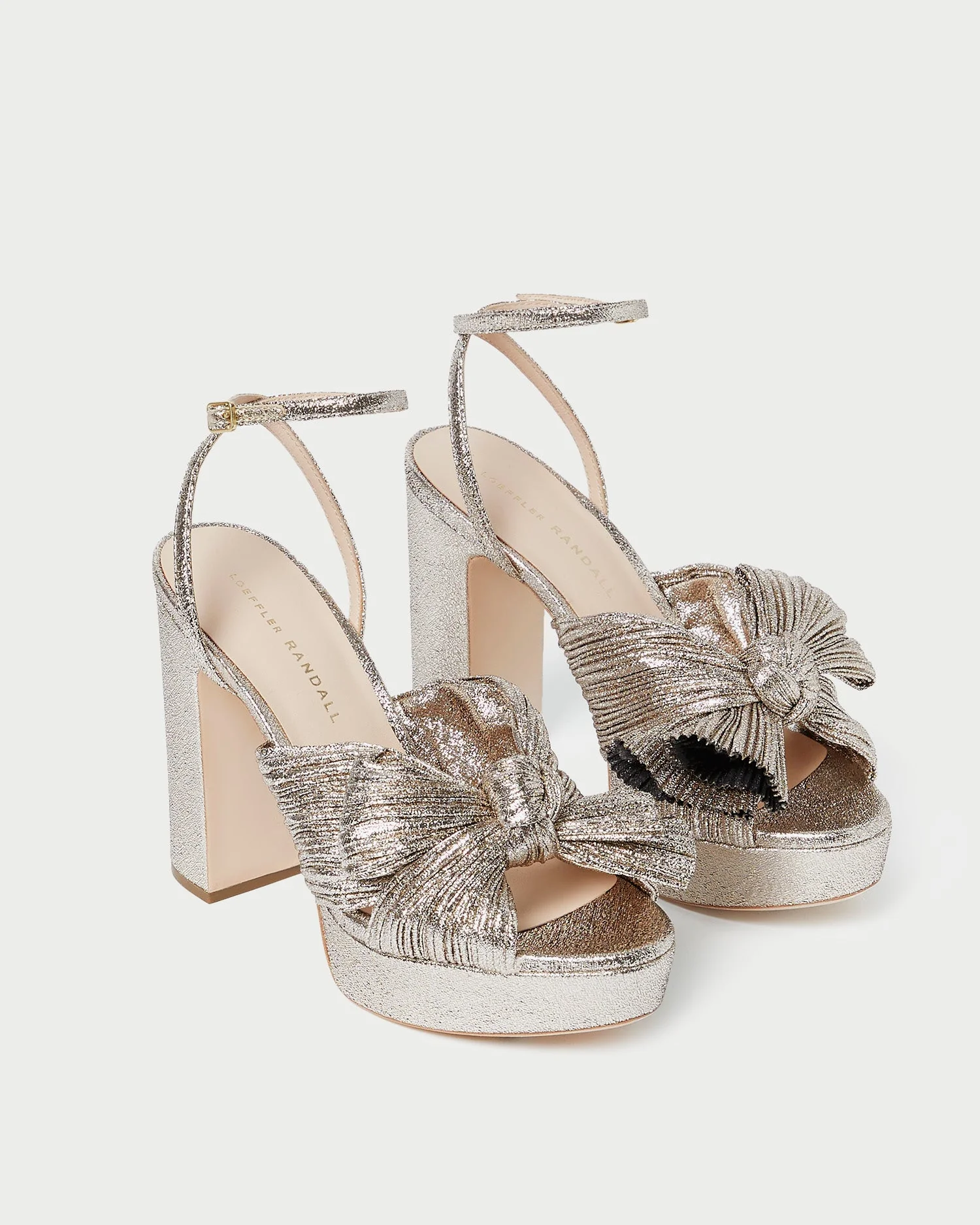 Loeffler Randall - Natalia Champagne Platform Bow Heel - Image 4
