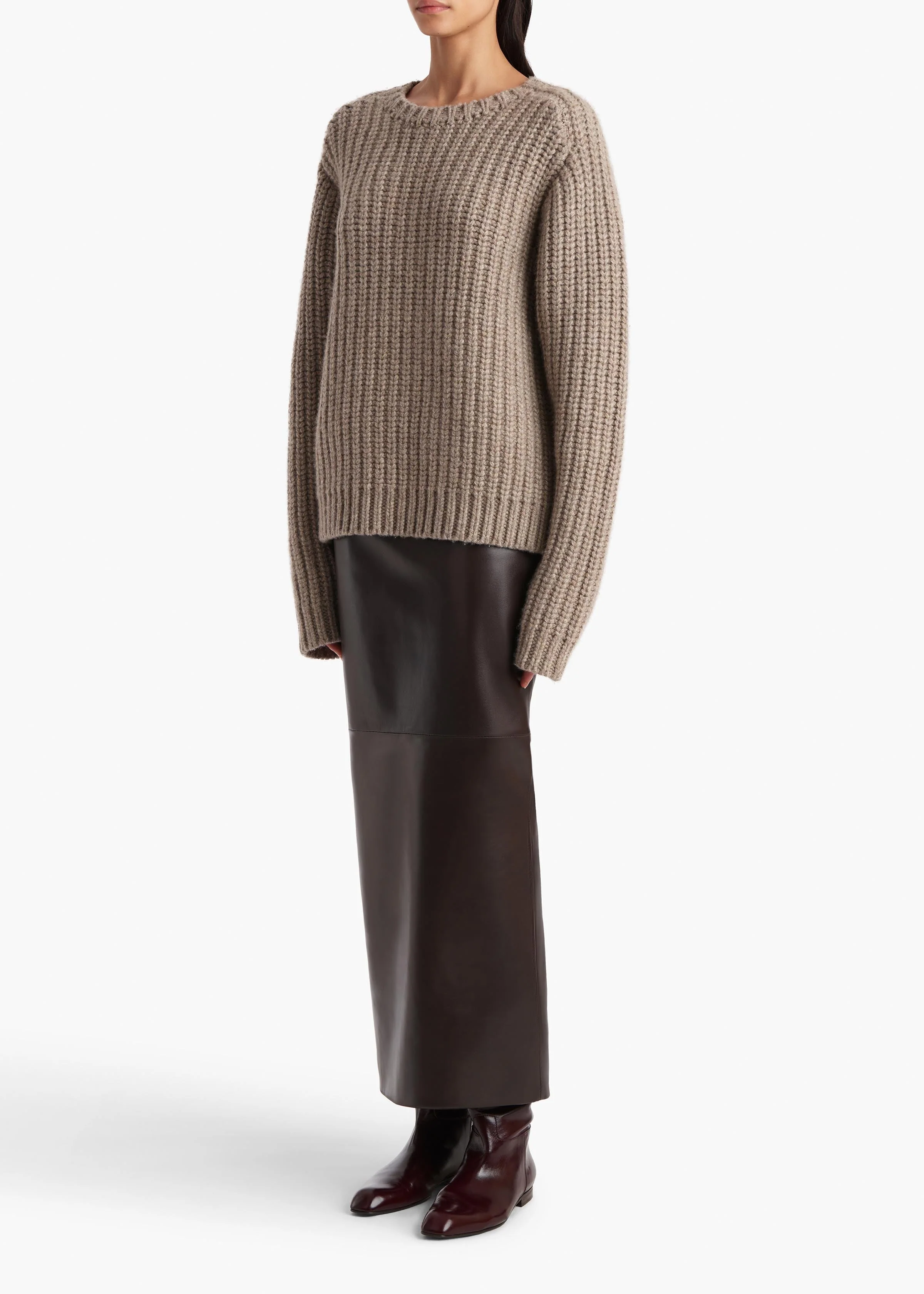 Khaite - Natt Sweater in Sepia - Image 9