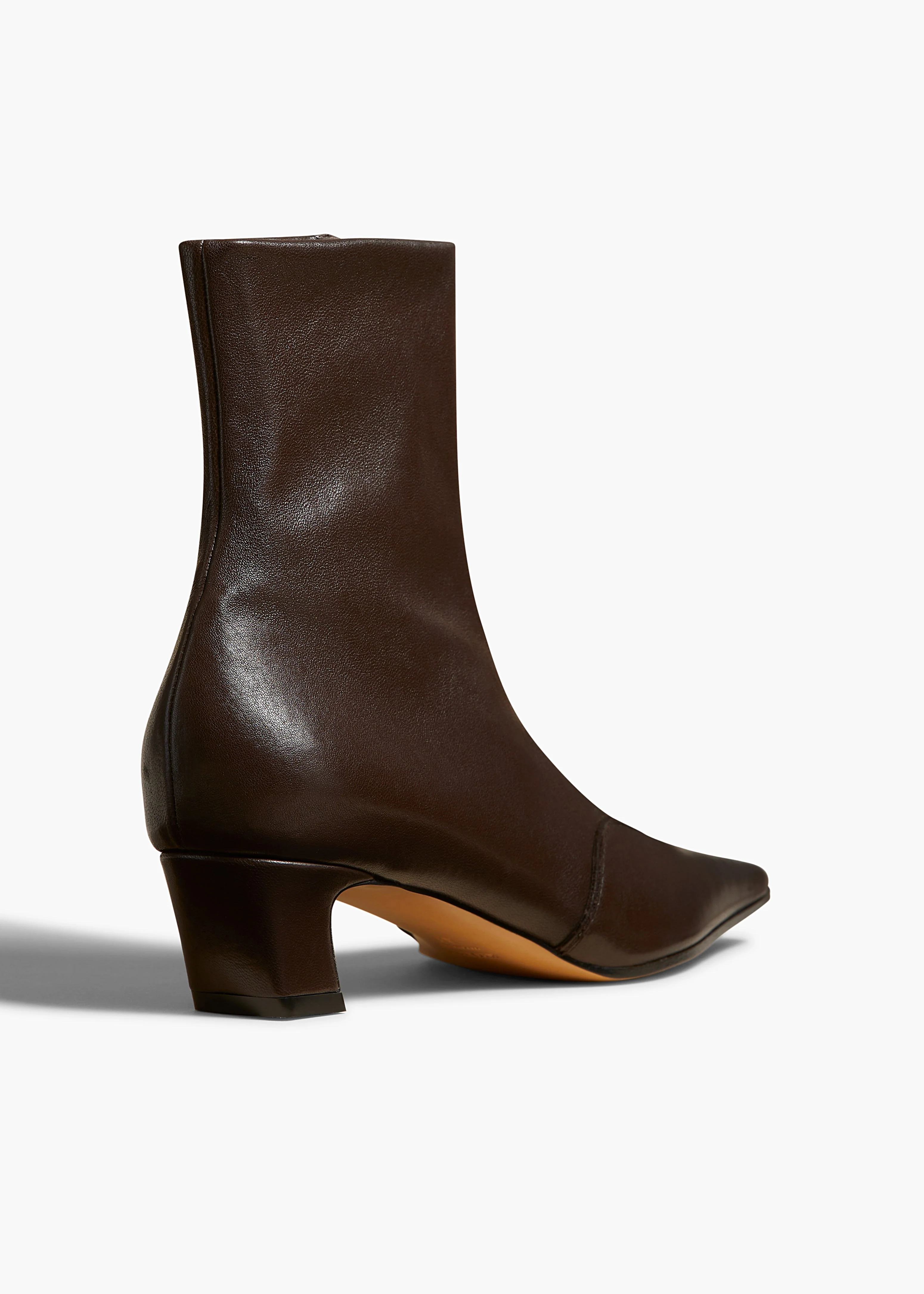 Khaite - Nevada Stretch Low Boot in Dark Brown Nappa Leather - Image 3