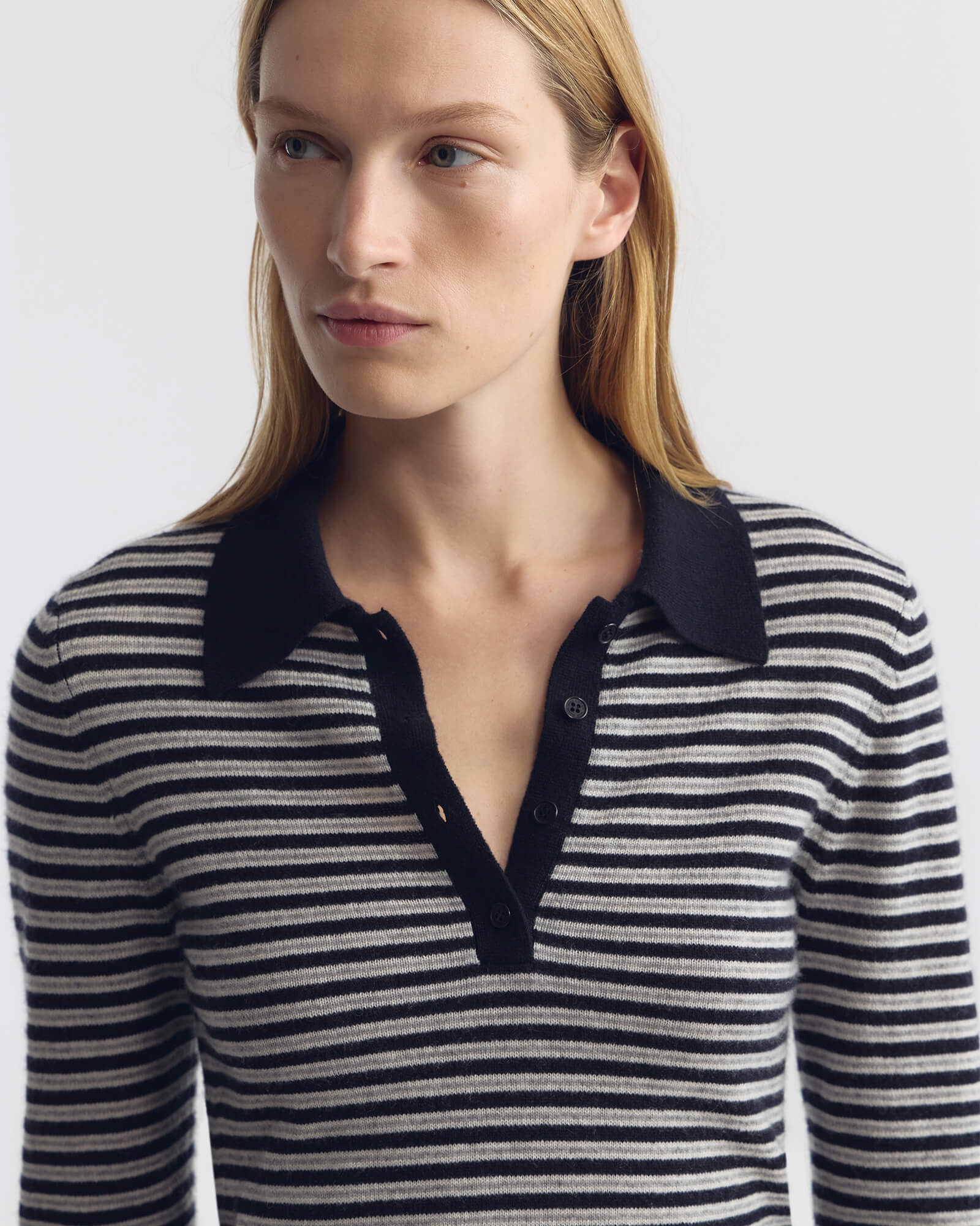 Nili Lotan - PRESCOTT STRIPE CASHMERE POLO - Image 3
