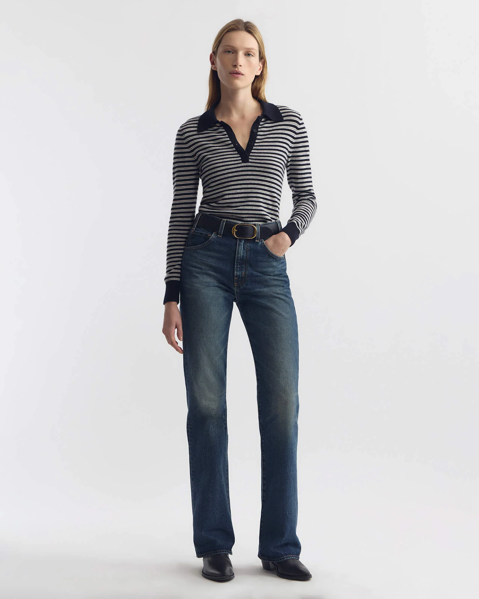 Nili Lotan - PRESCOTT STRIPE CASHMERE POLO - Image 5