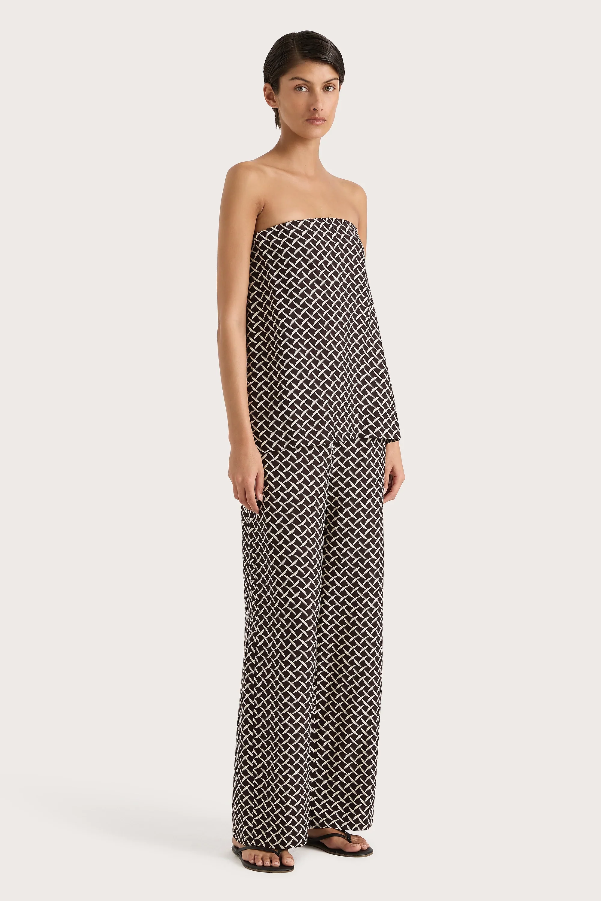 Faithfull - Ninette Strapless Top Espresso Geo - Final Sale - Image 2