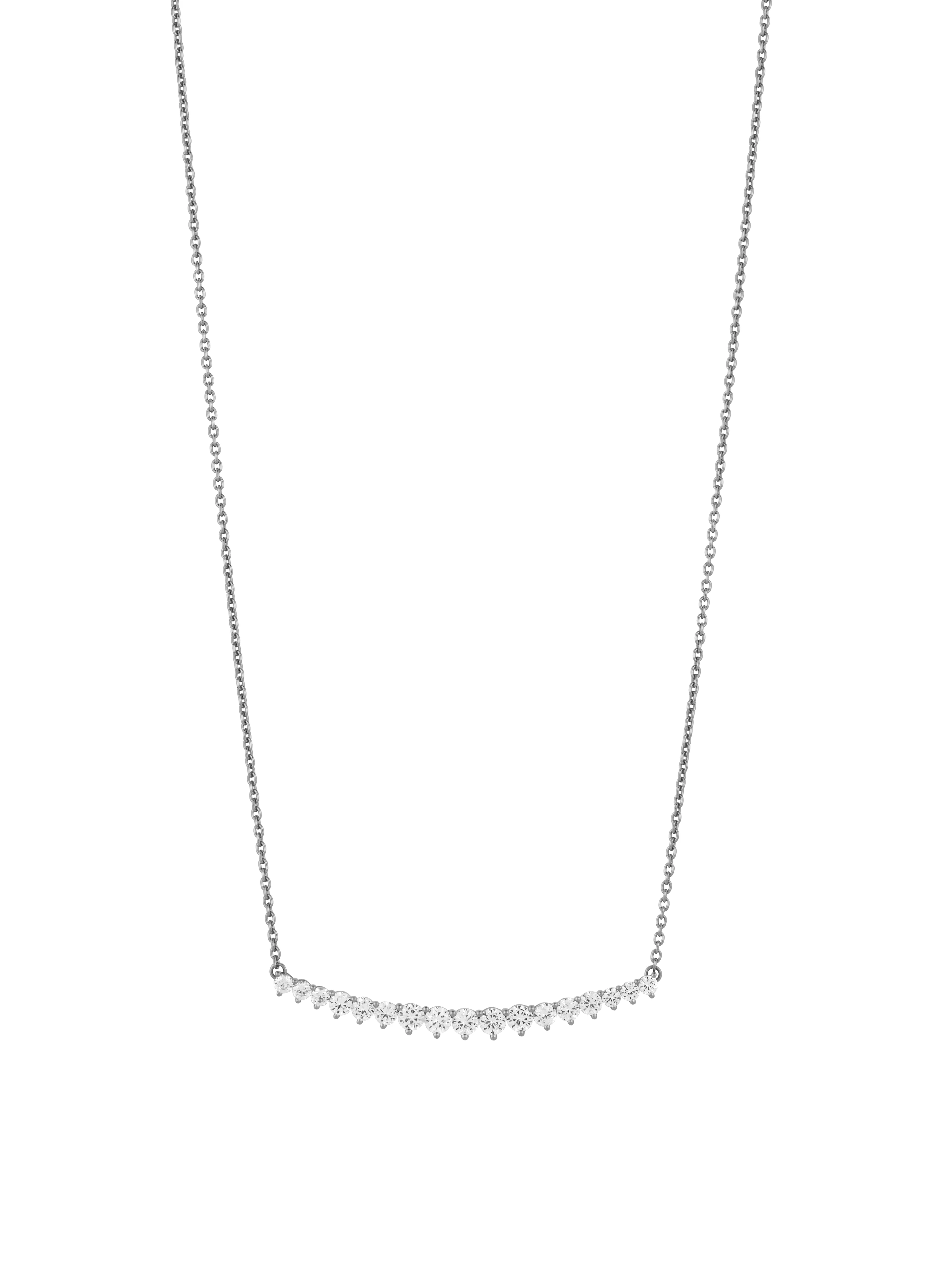 Dorsey - LARGE CURVE NECKLACE IN LAB WHITE SAPPHIRE
