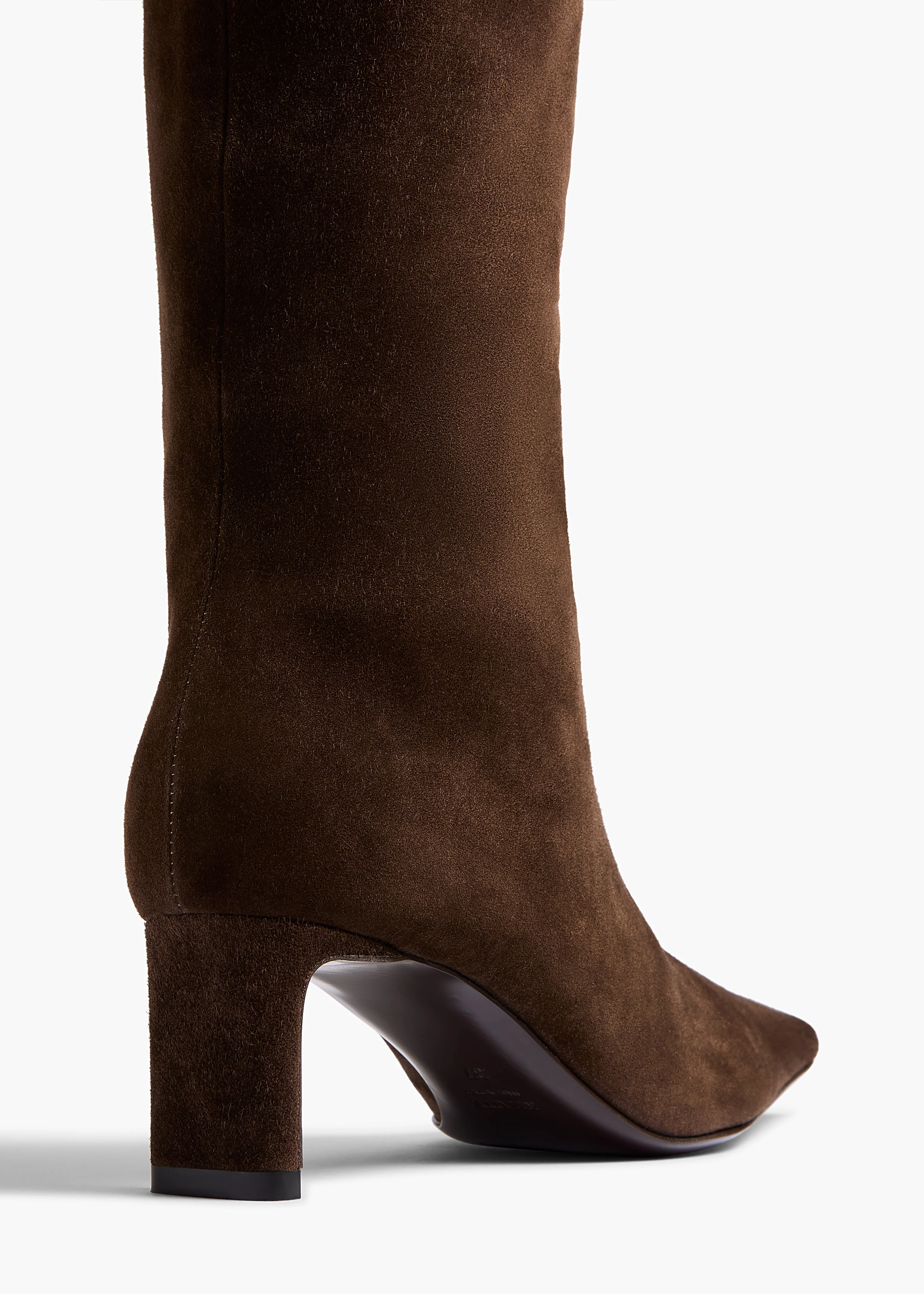 Khaite - Ona Knee - High Boot in Ebano Suede - Image 10