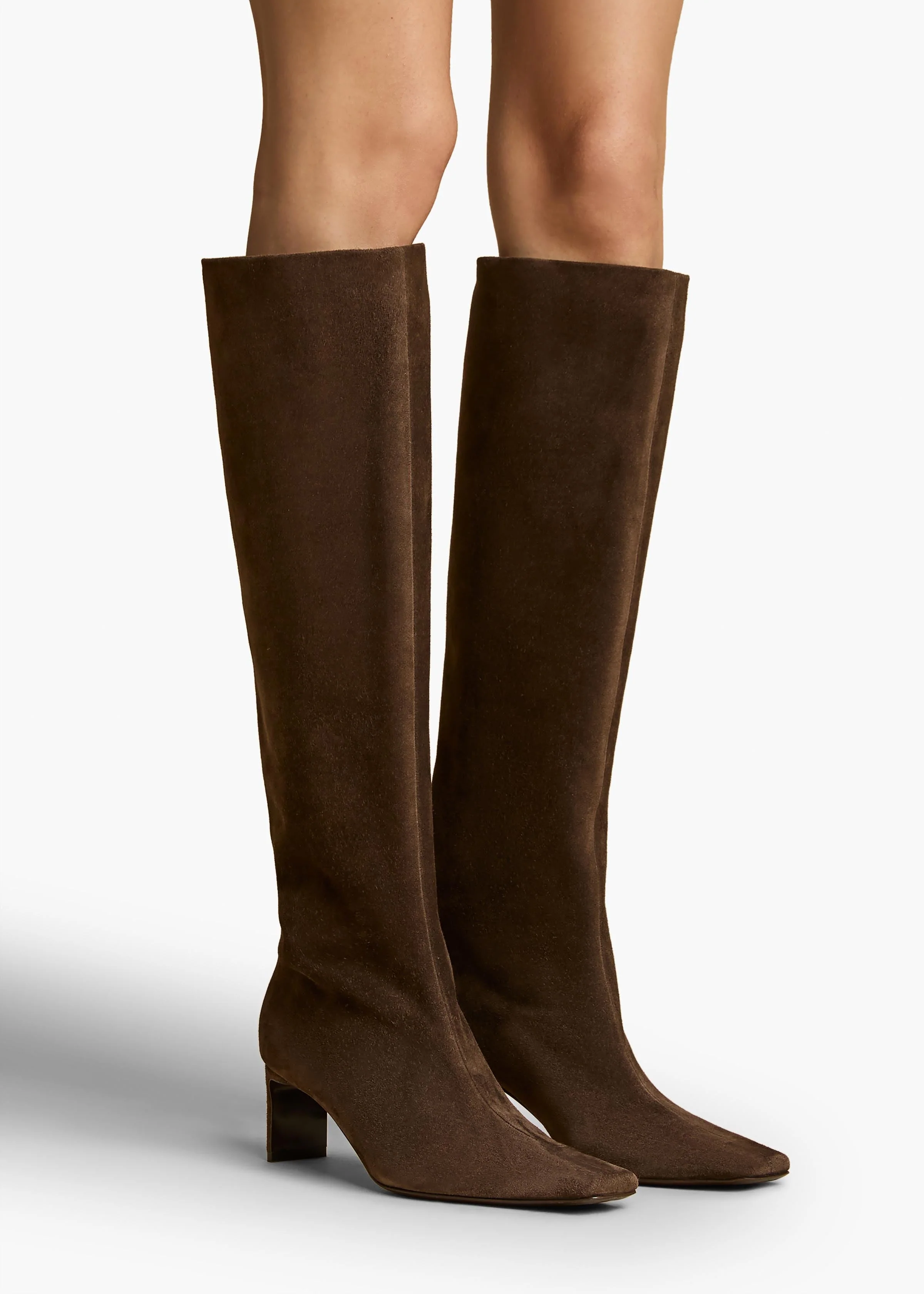 Khaite - Ona Knee - High Boot in Ebano Suede - Image 12