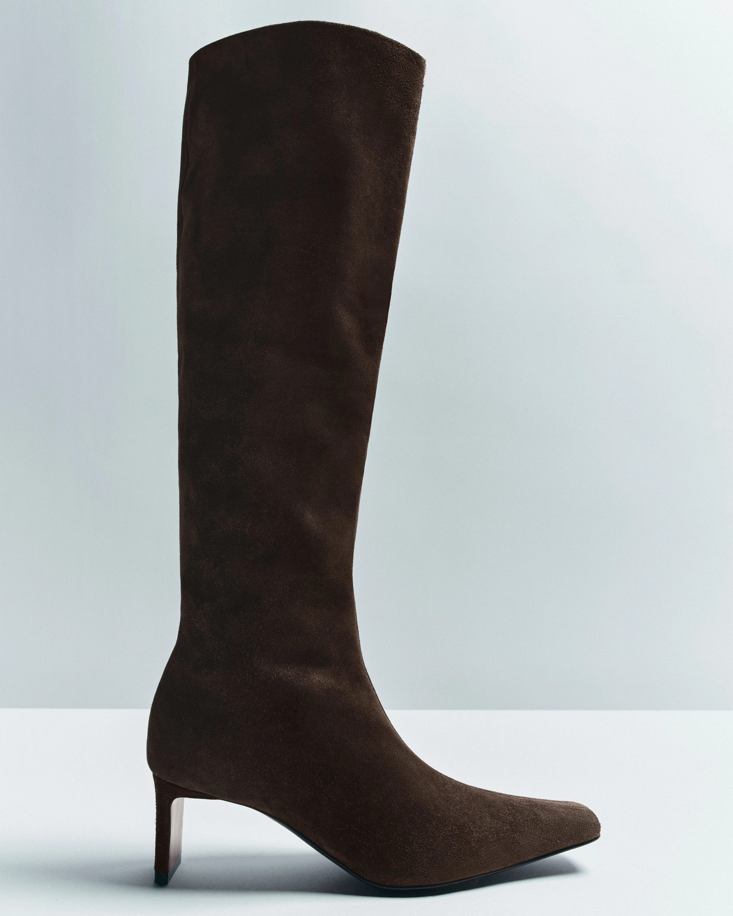 Khaite - Ona Knee - High Boot in Ebano Suede - Image 13