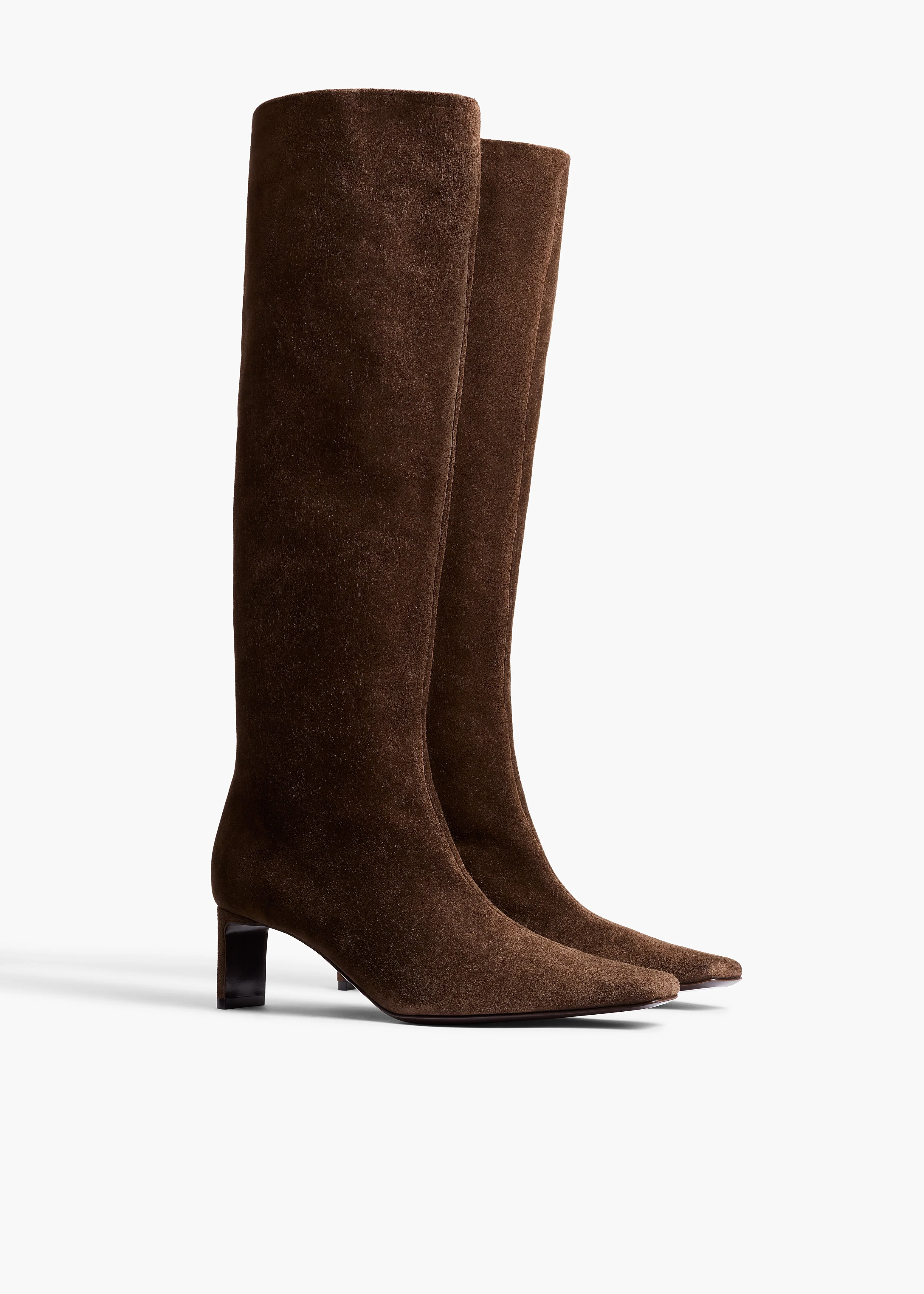 Khaite - Ona Knee - High Boot in Ebano Suede - Image 2