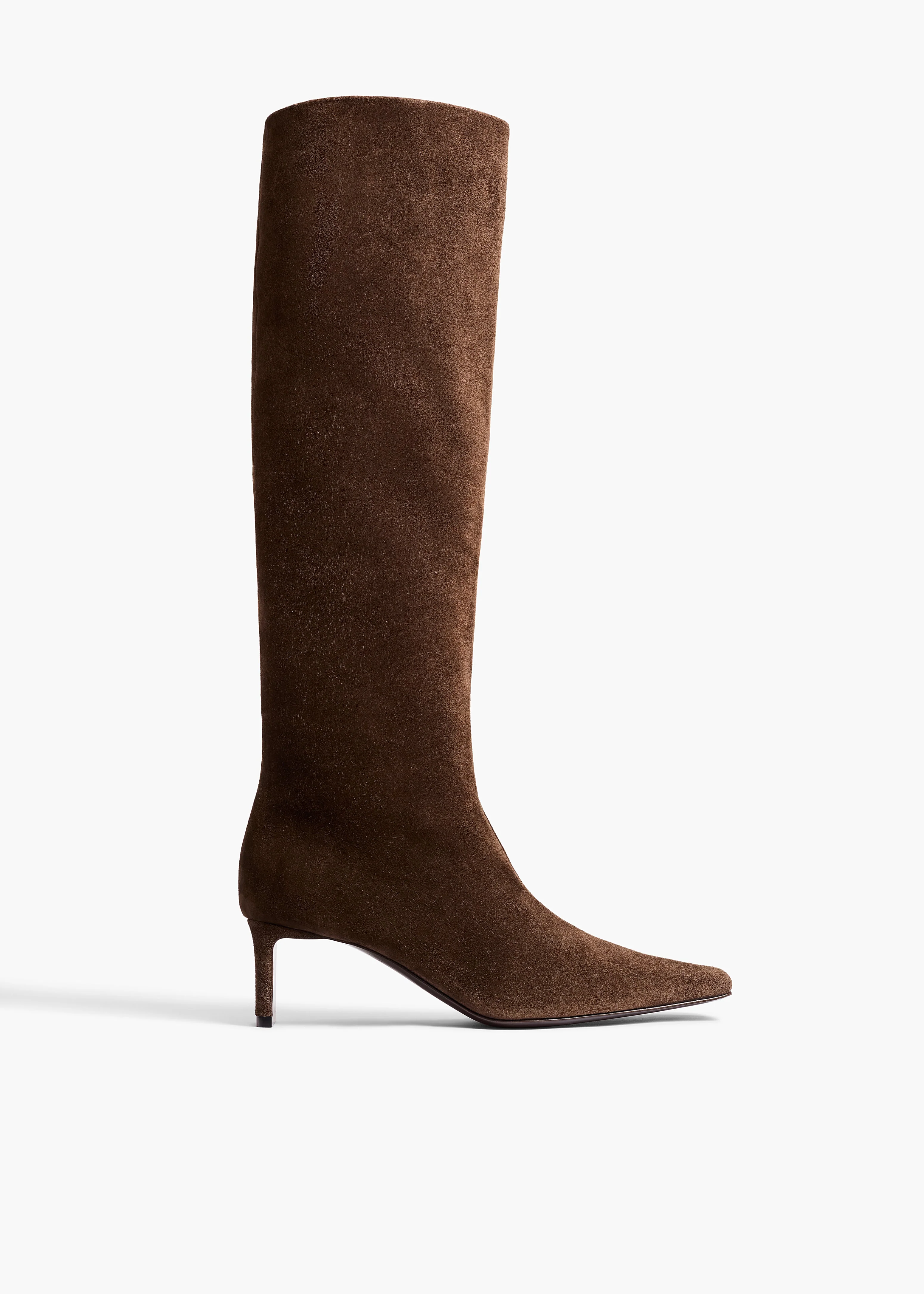 Khaite - Ona Knee - High Boot in Ebano Suede - Image 8