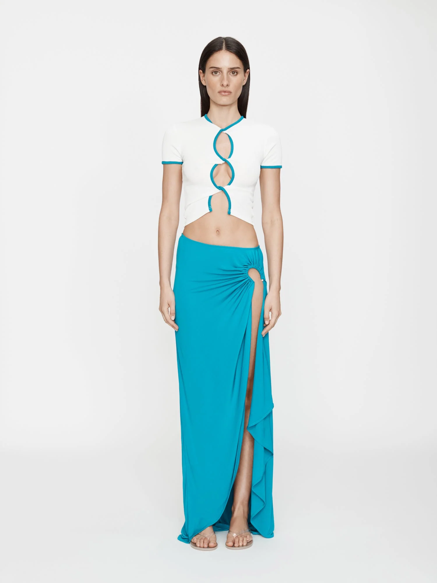Christopher Esber - Open Twist Contrast Bind Tee - Image 2