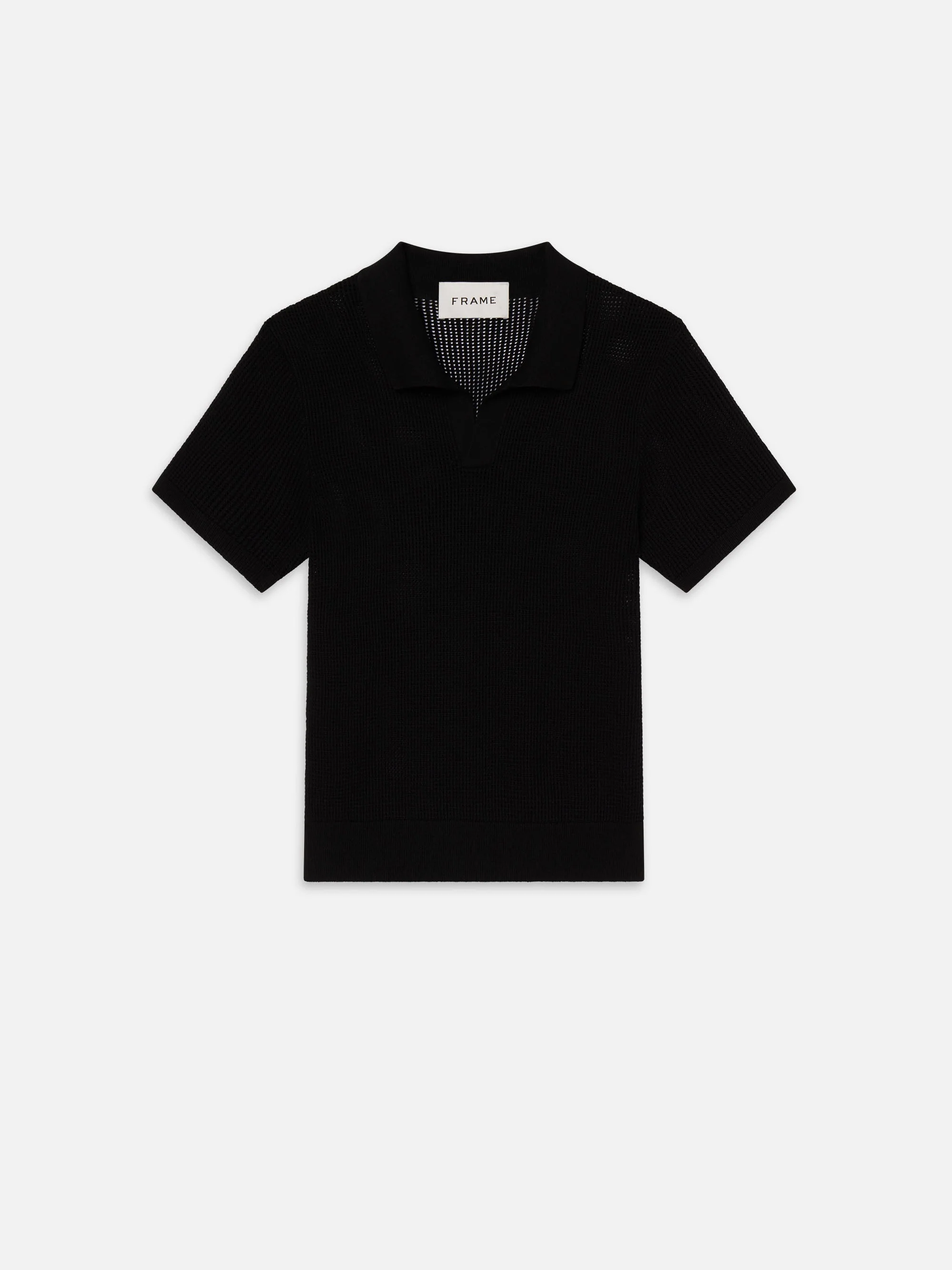 FRAME - Open Weave Polo Sweater