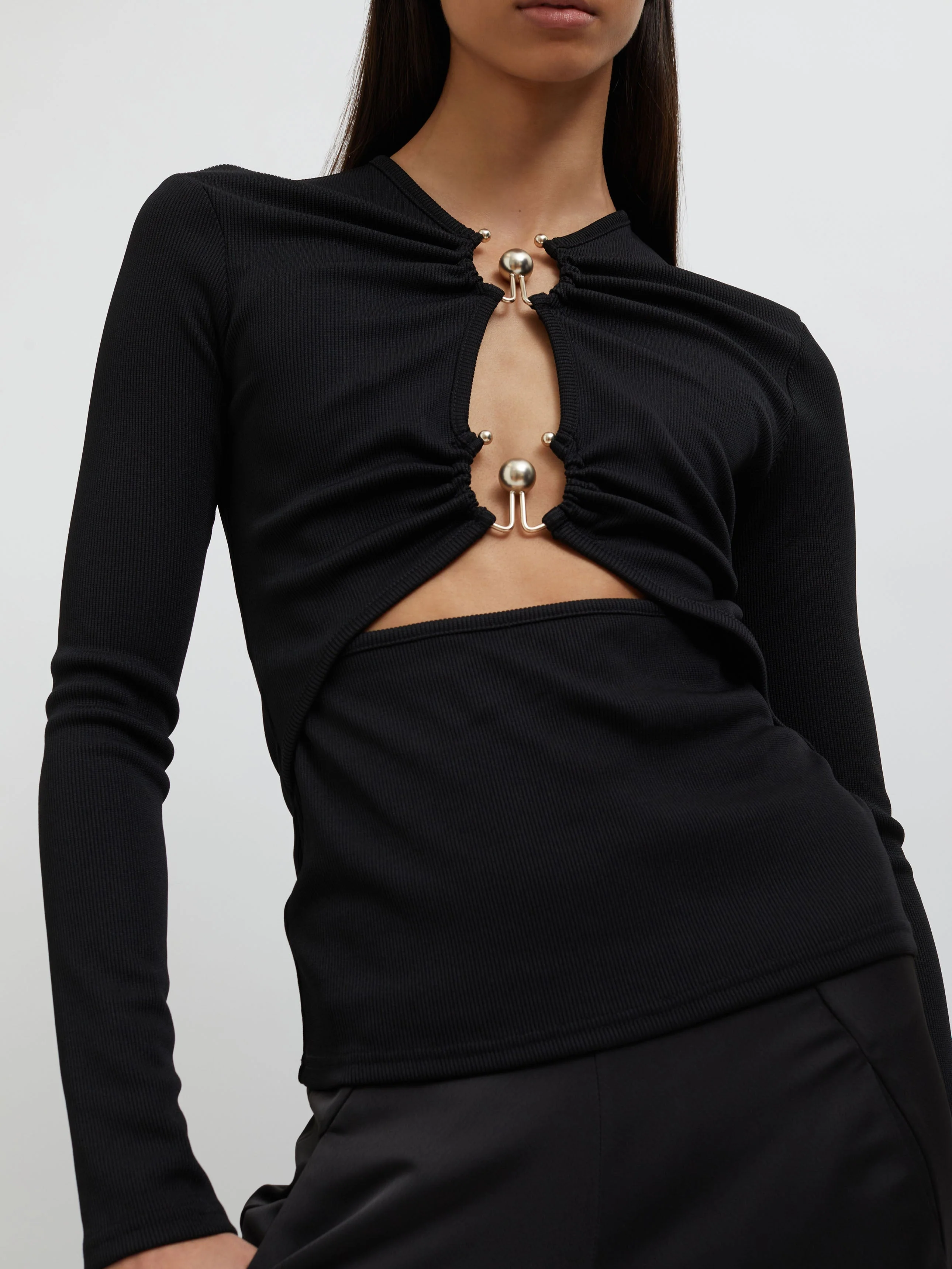 Christopher Esber - Orbit Ruched Long Sleeve Top - Image 2