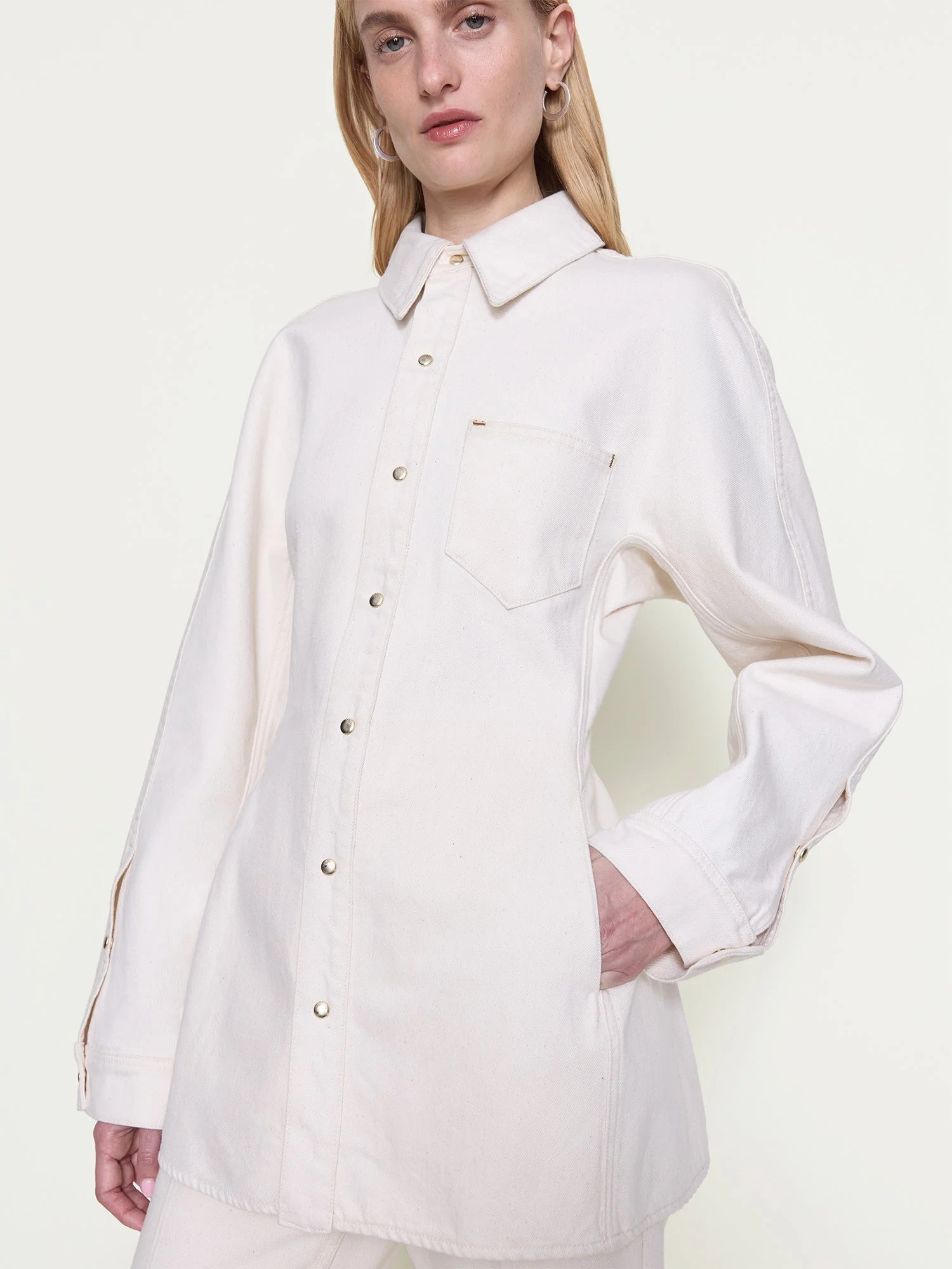 OSSOU - Cinch Shirt in Buff Wash - Image 4