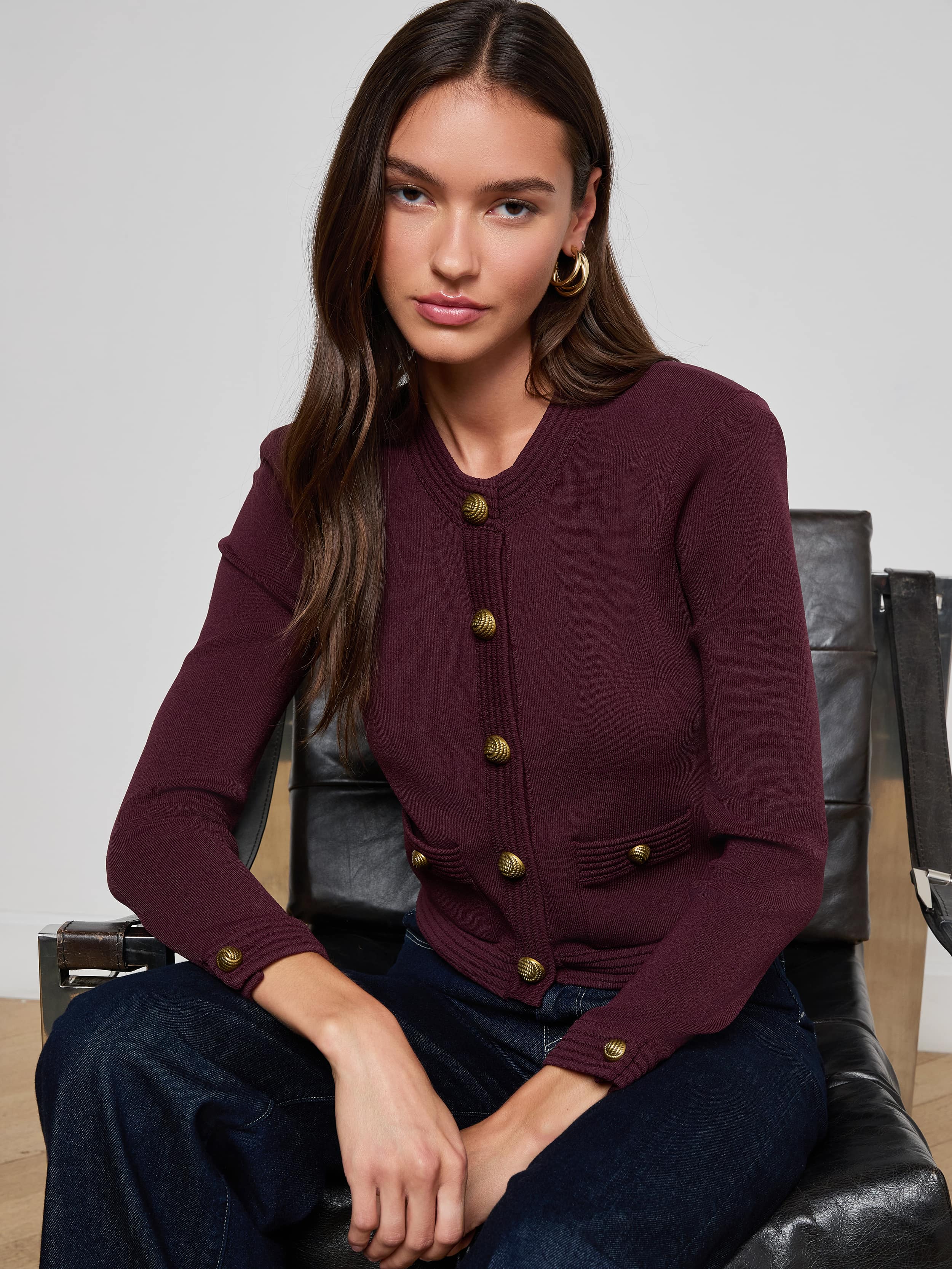 L'AGENCE - Patsy Cropped Cardigan - Image 8