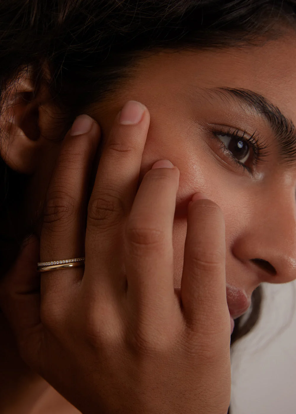Kinn - Pauline Ellipse & Dahlia Pavé Diamond Ring Stack - Image 5