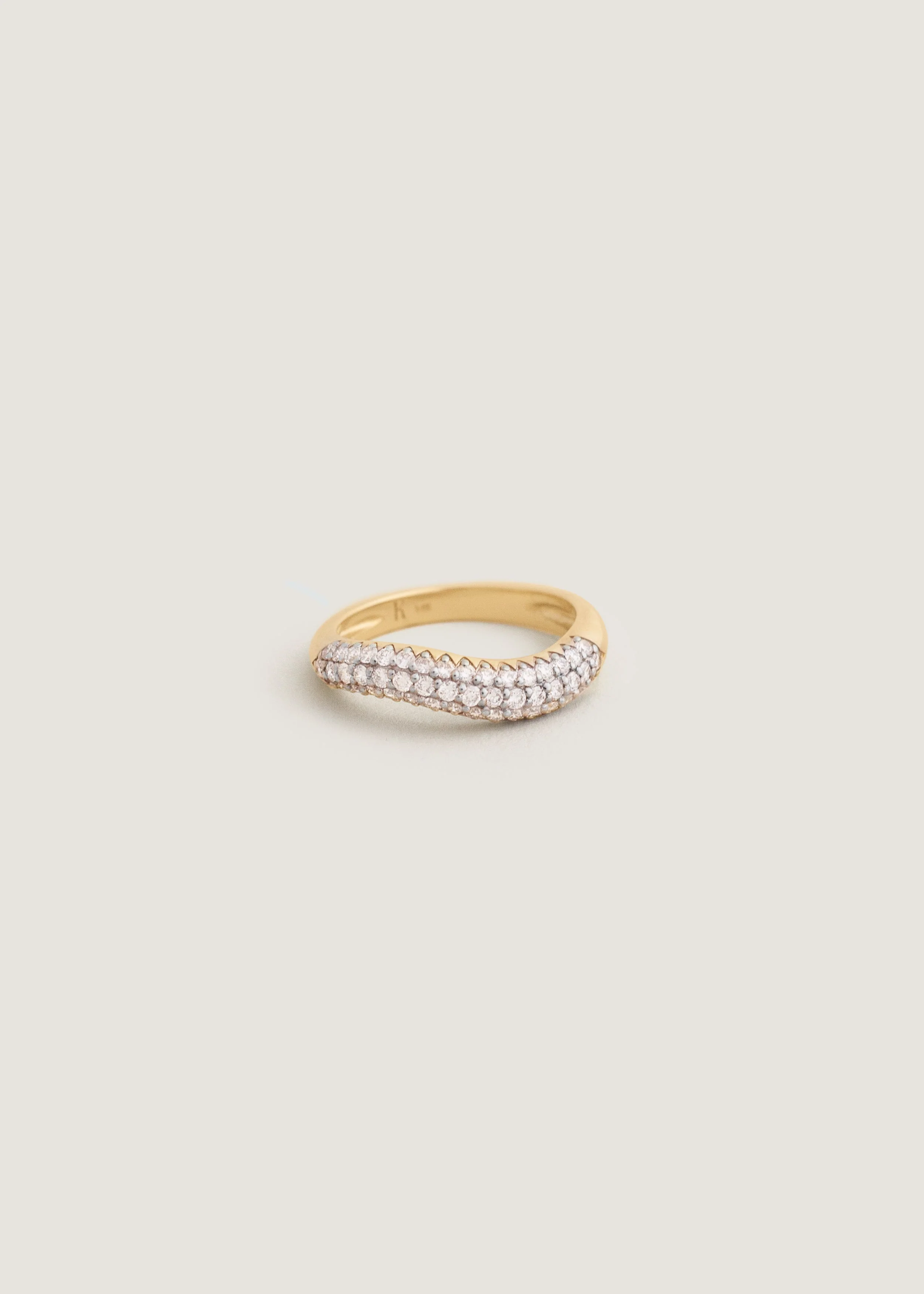 Kinn - Pavé Wave Ring Diamond