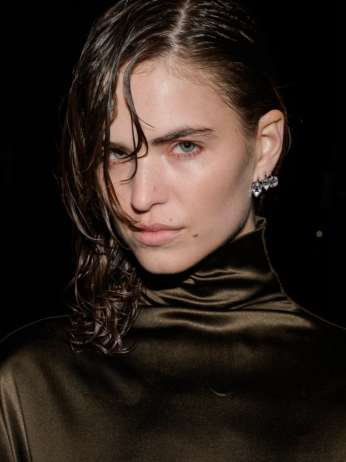 Dorsey - PORTER PEAR - CUT EARRINGS IN LAB WHITE SAPPHIRE - Image 4