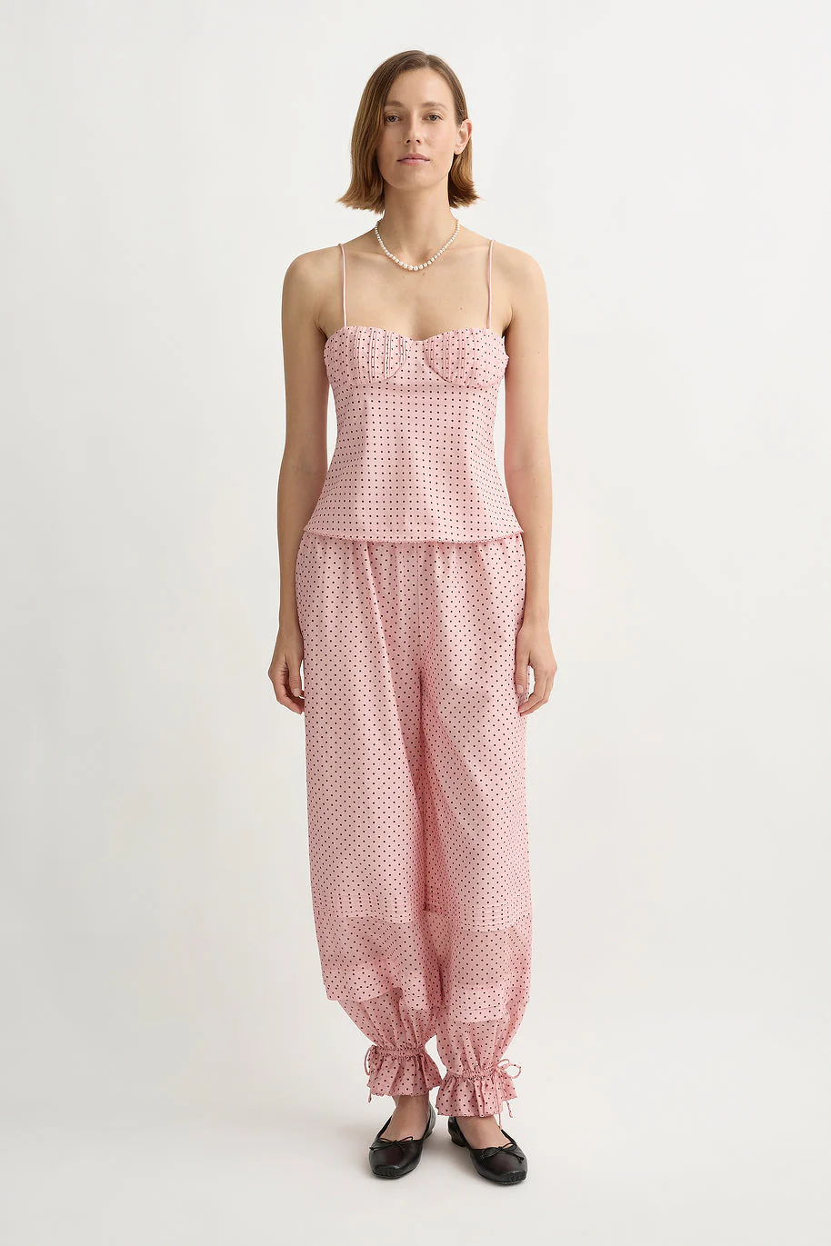 Posse - PEARL CAMI - BERRY CHOC POLKA DOT - Image 2