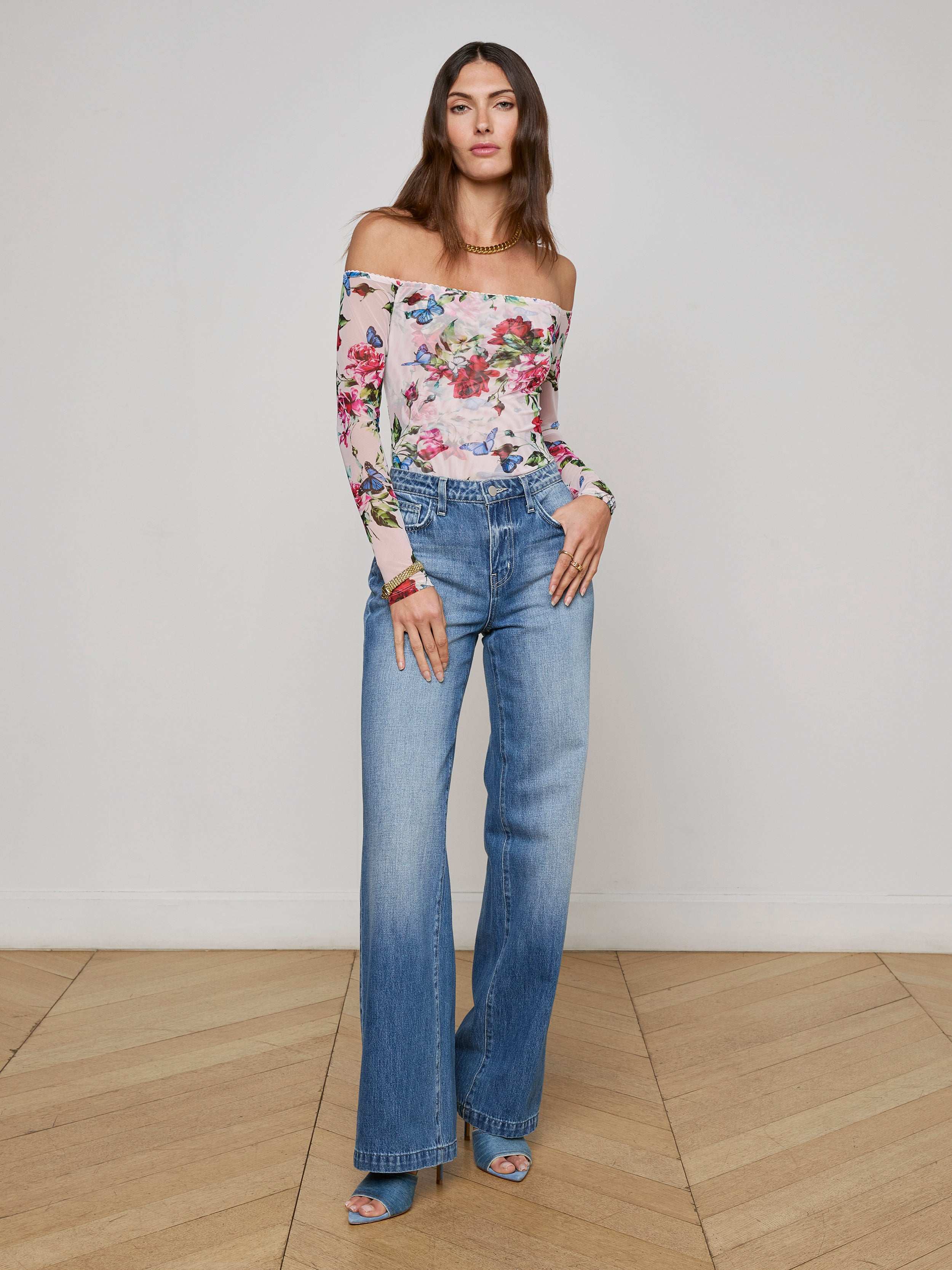 L'AGENCE - Peonie Off - The - Shoulder Bodysuit - Image 2