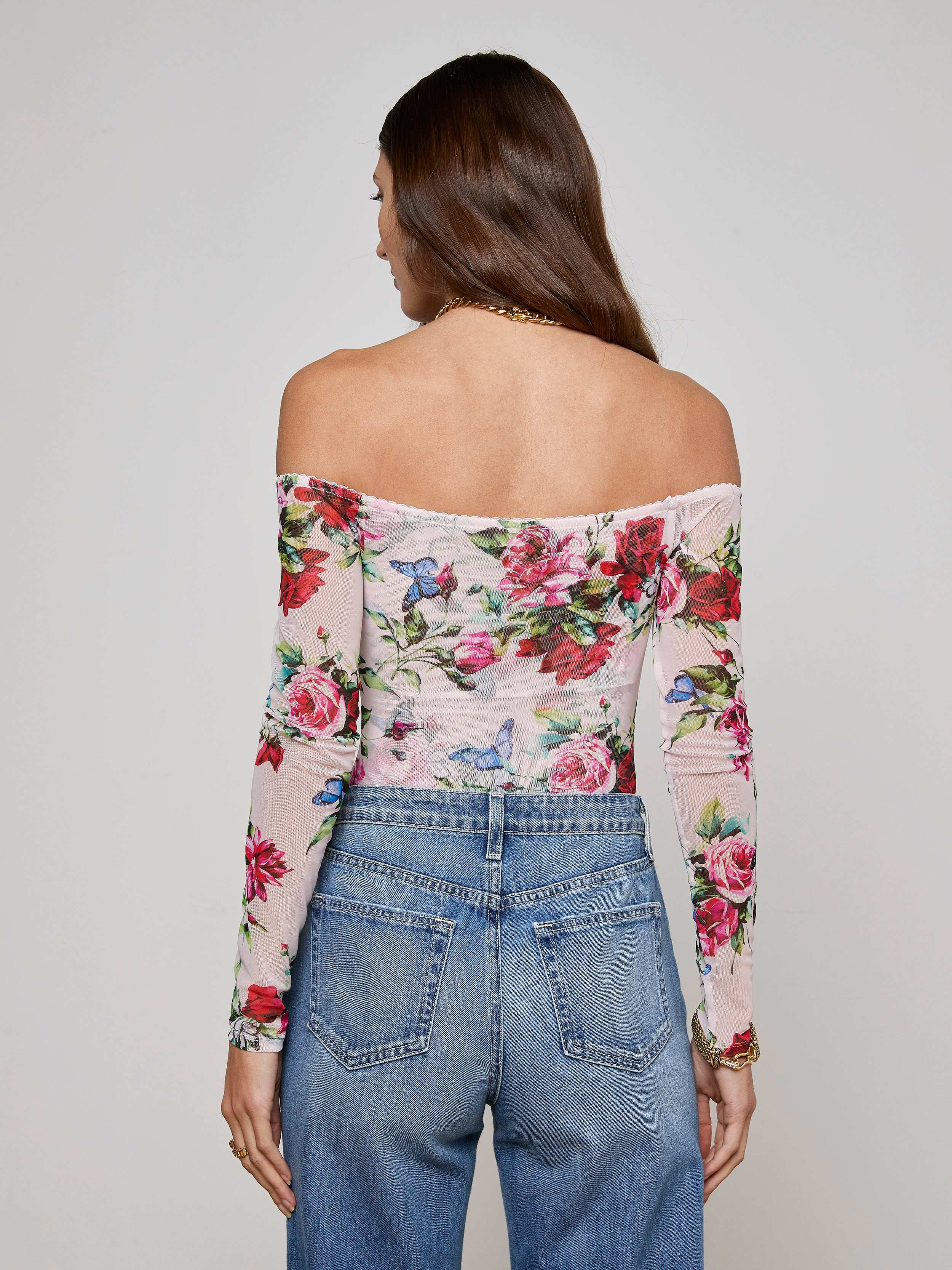 L'AGENCE - Peonie Off - The - Shoulder Bodysuit - Image 4