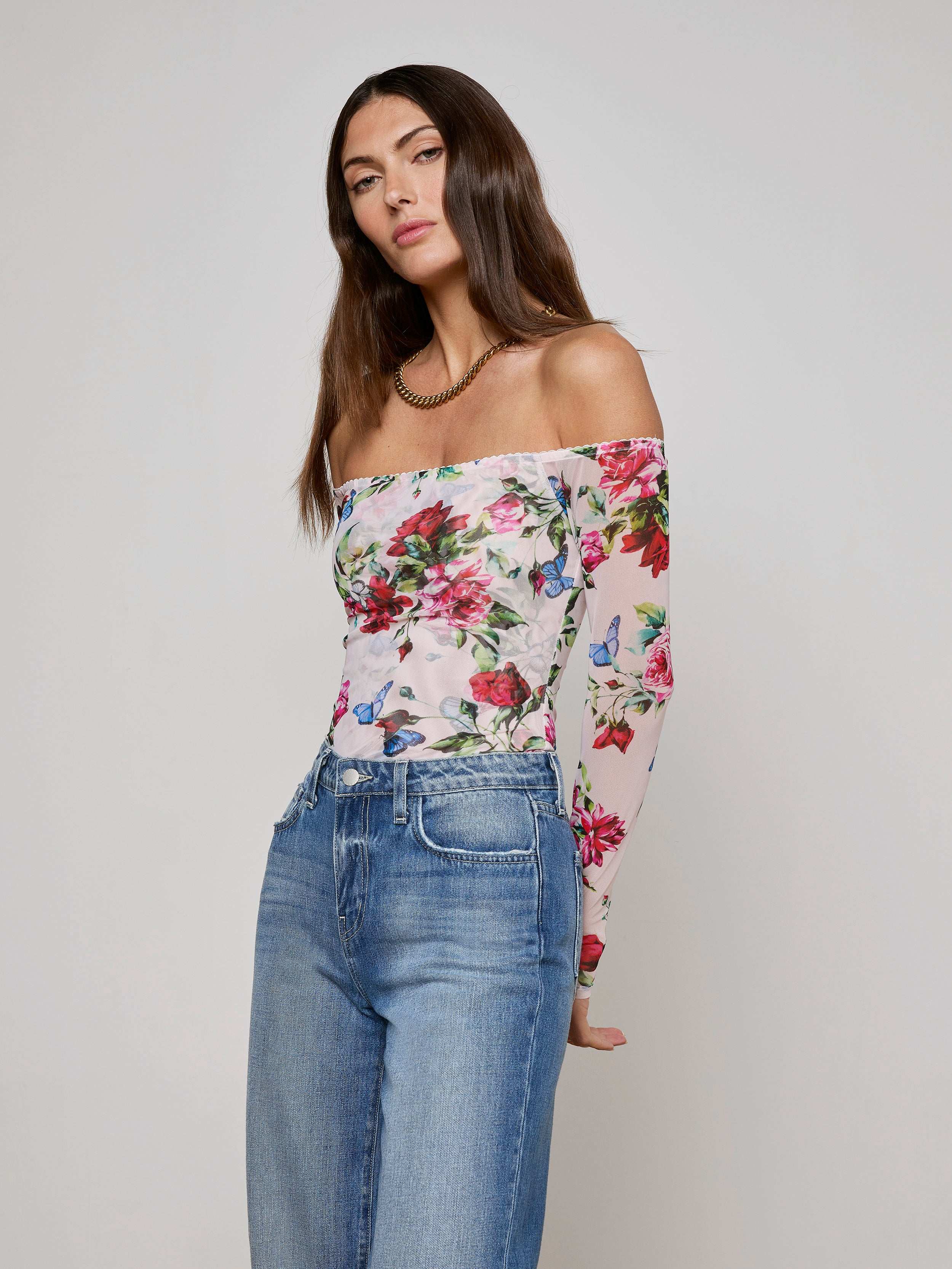 L'AGENCE - Peonie Off - The - Shoulder Bodysuit - Image 9