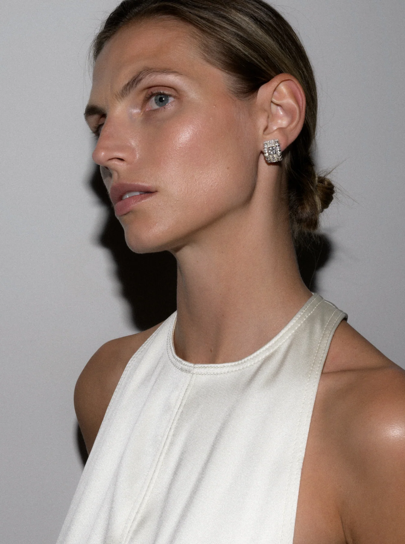Dorsey - PETITE CRAWFORD EARRINGS IN LAB WHITE SAPPHIRE - Image 4