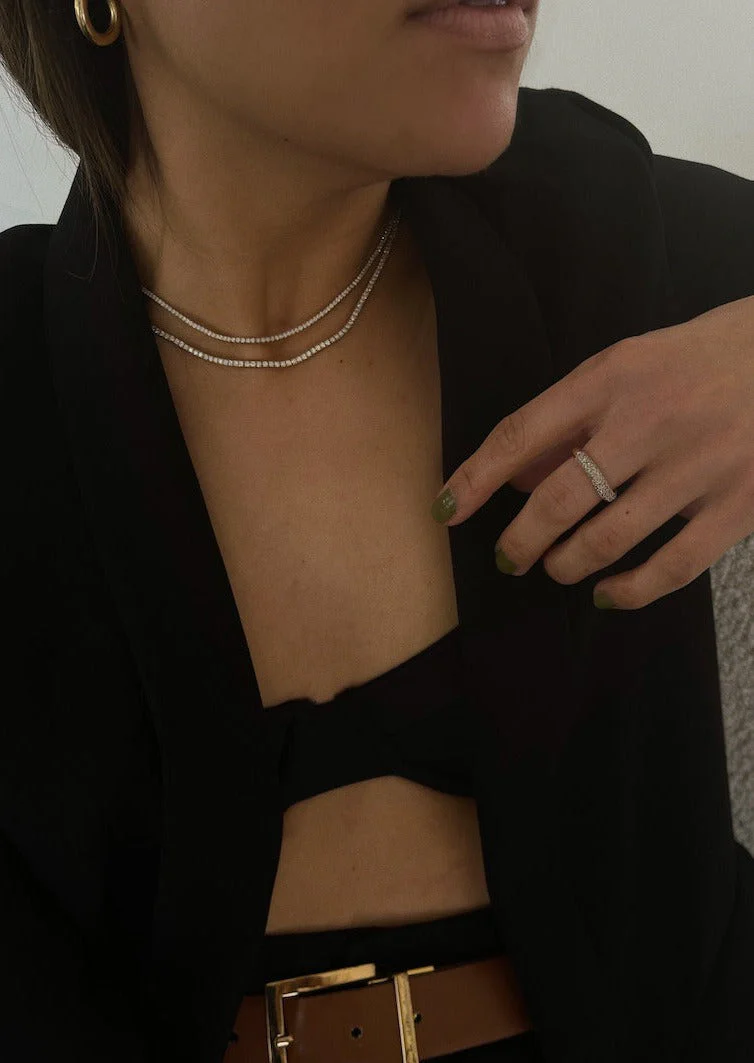 Kinn - Petite Diana Tennis Necklace Diamond 5.0ctw White Gold - Image 8