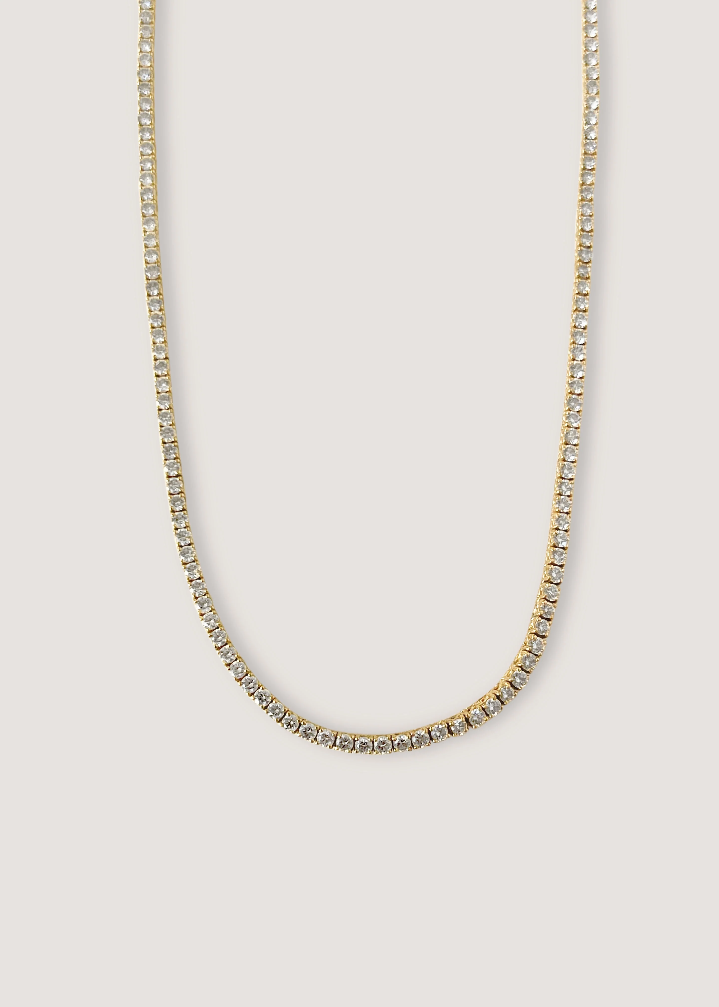 Kinn - Petite Diana Tennis Necklace Diamond 5.0ctw Yellow Gold