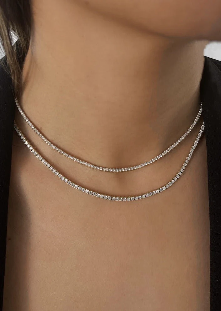 Kinn - Petite Diana Tennis Necklace Diamond 5.0ctw Yellow Gold - Image 5