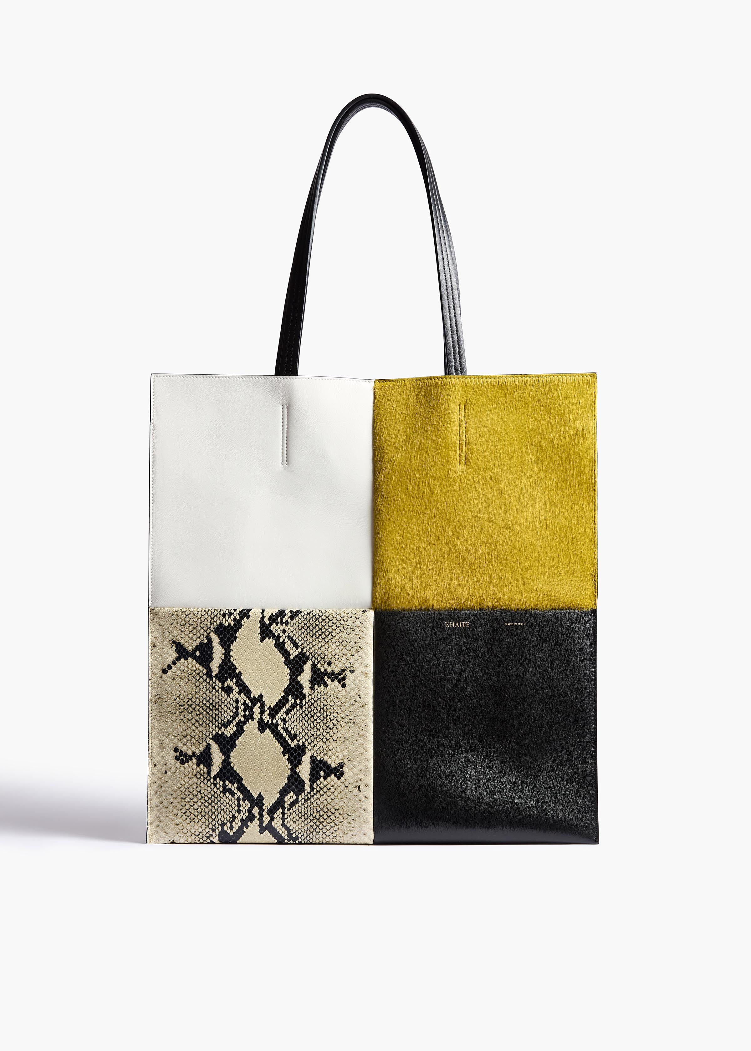 Khaite - Piper Patchwork Tote in Fern Multi - Image 7