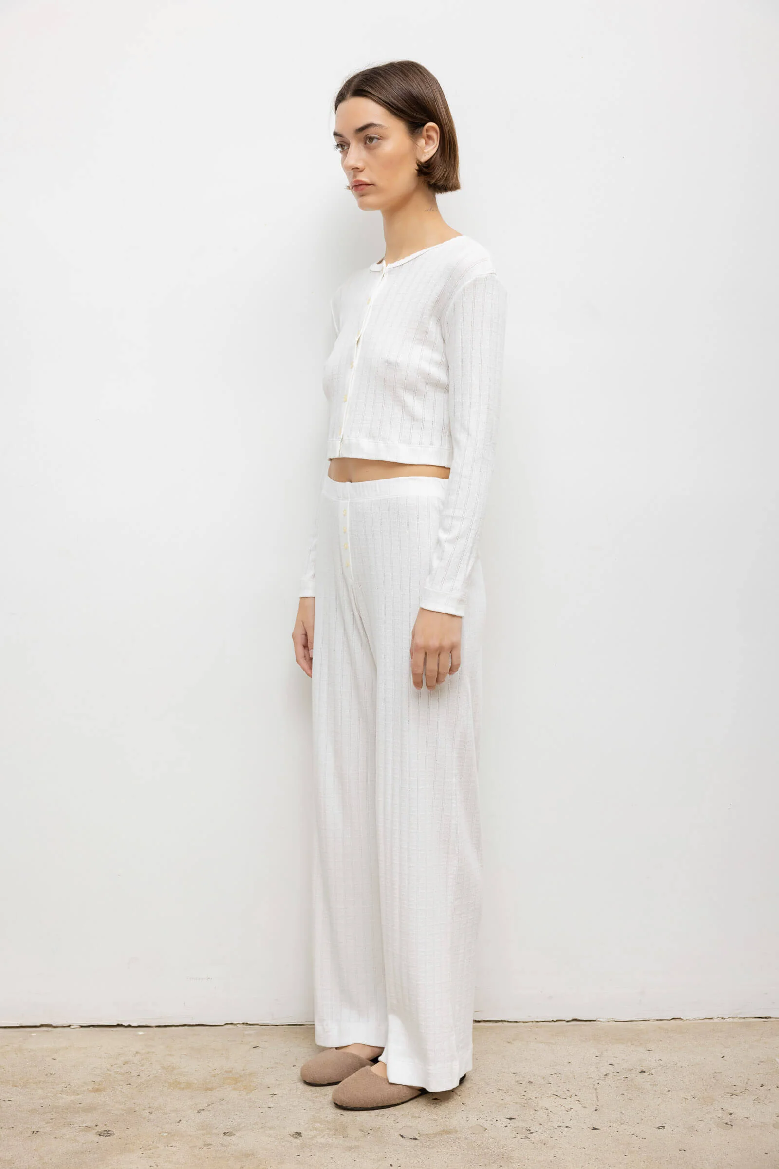 Leset - Pointelle Crop Cardigan - Image 6